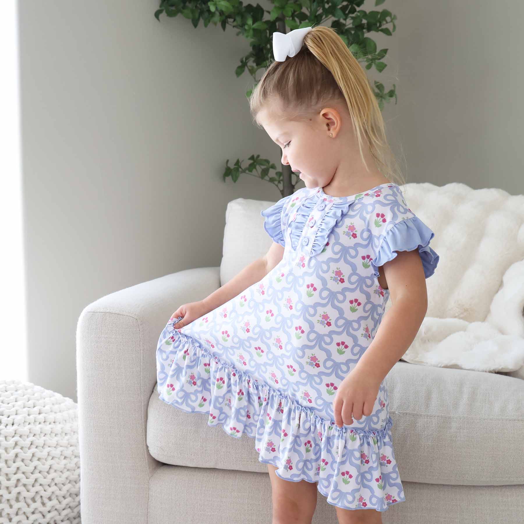  Flutter Sleeve Nightgown | Tied In Tulips、mySite、layawaytickets