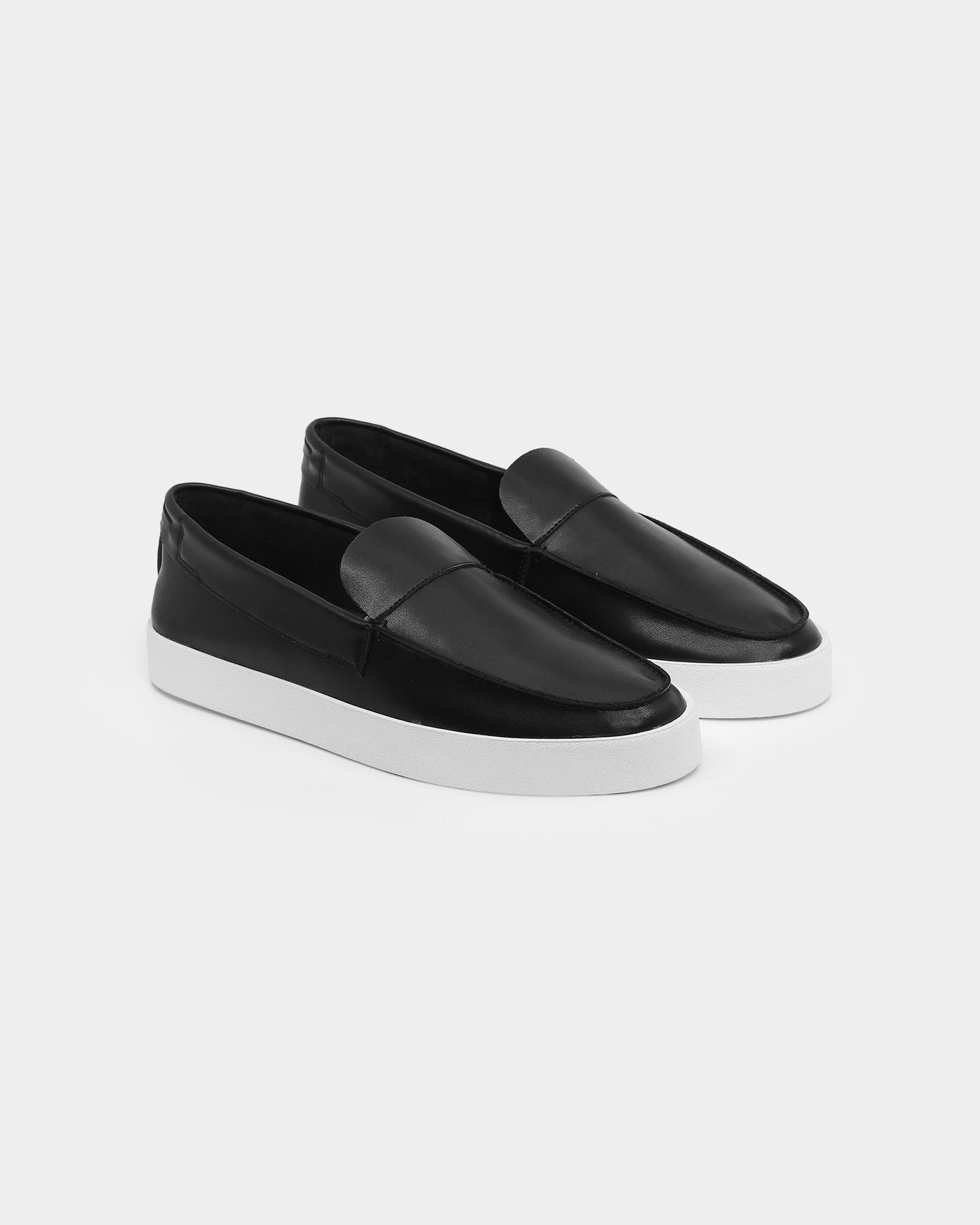Saint Morta Hemisphere Leather Slip On Loafer Black/White、mySite、zt4zffjzw