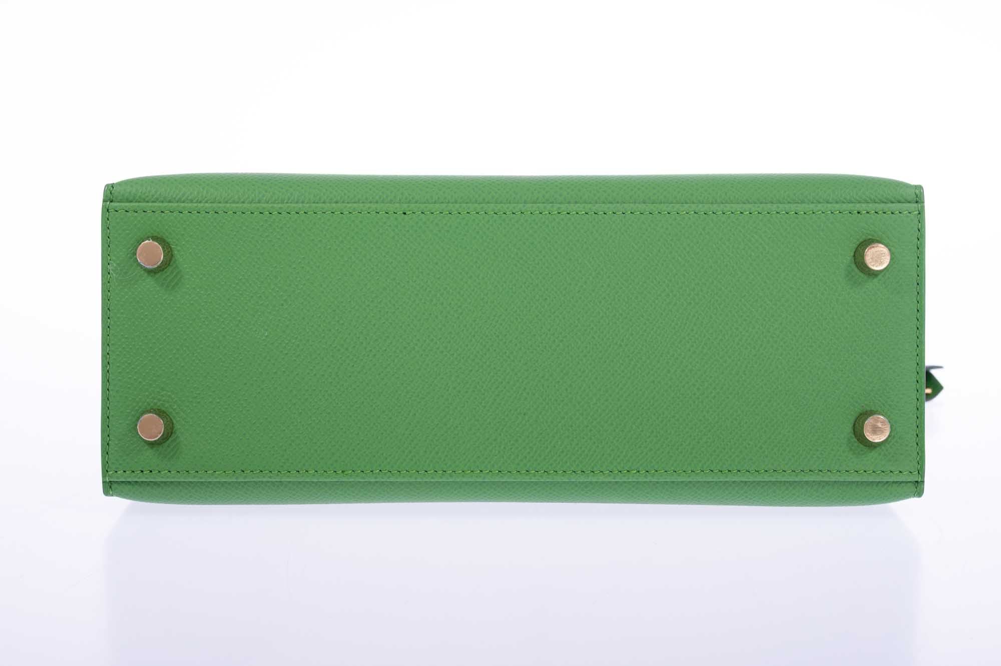 Hermès Kelly 25 Sellier Vert Yucca Epsom Gold Hardware、mySite、garminoutage.com
