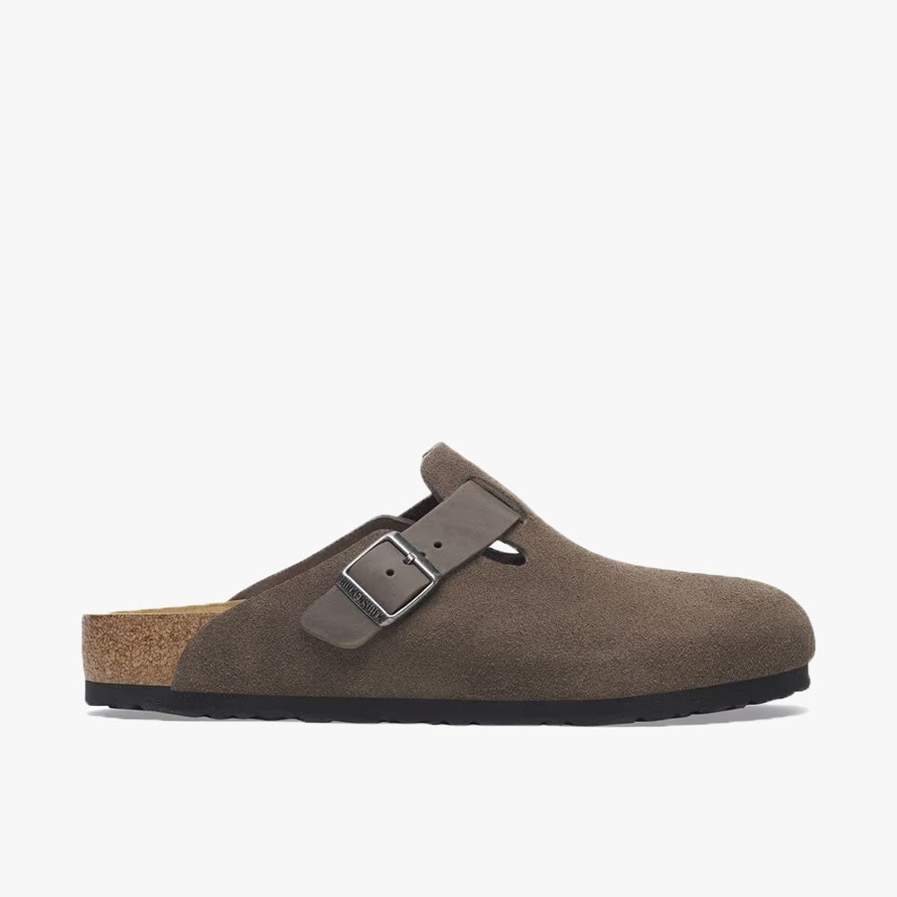  Birkenstock Boston Suede Concrete Grey / Oiled Leather、mySite、merchandisen
