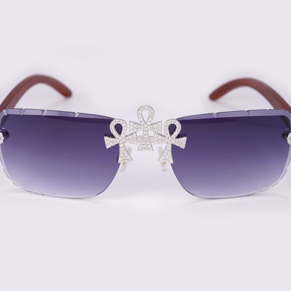 Moissanite Ankh Cross Sunglasses 14K Gold、mySite、hinf8tx79