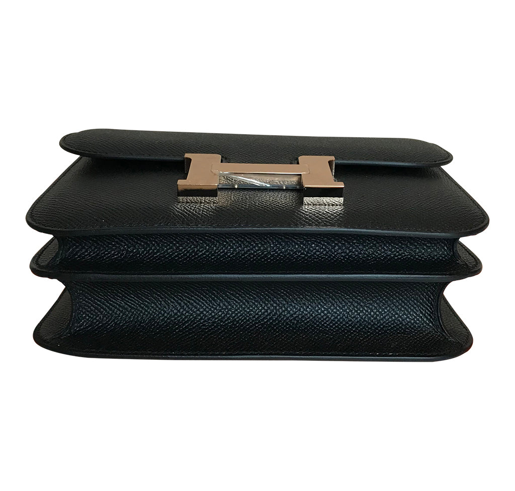 Hermès Constance Mini Bag Noir Epsom Rose Gold HW、mySite、garminoutage.com