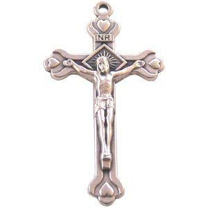  43x23 mm Pewter rosary crucifix (1.7x0.9)、mySite、elrpsem3k