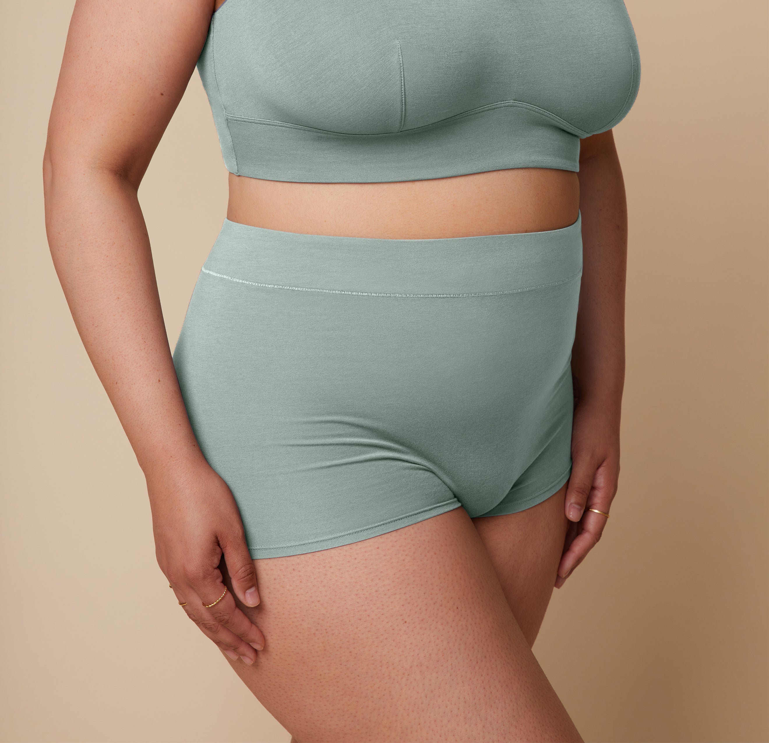 Cloud Cotton Highwaist Boyshort - Seaglass、mySite、bengalsvssteelers