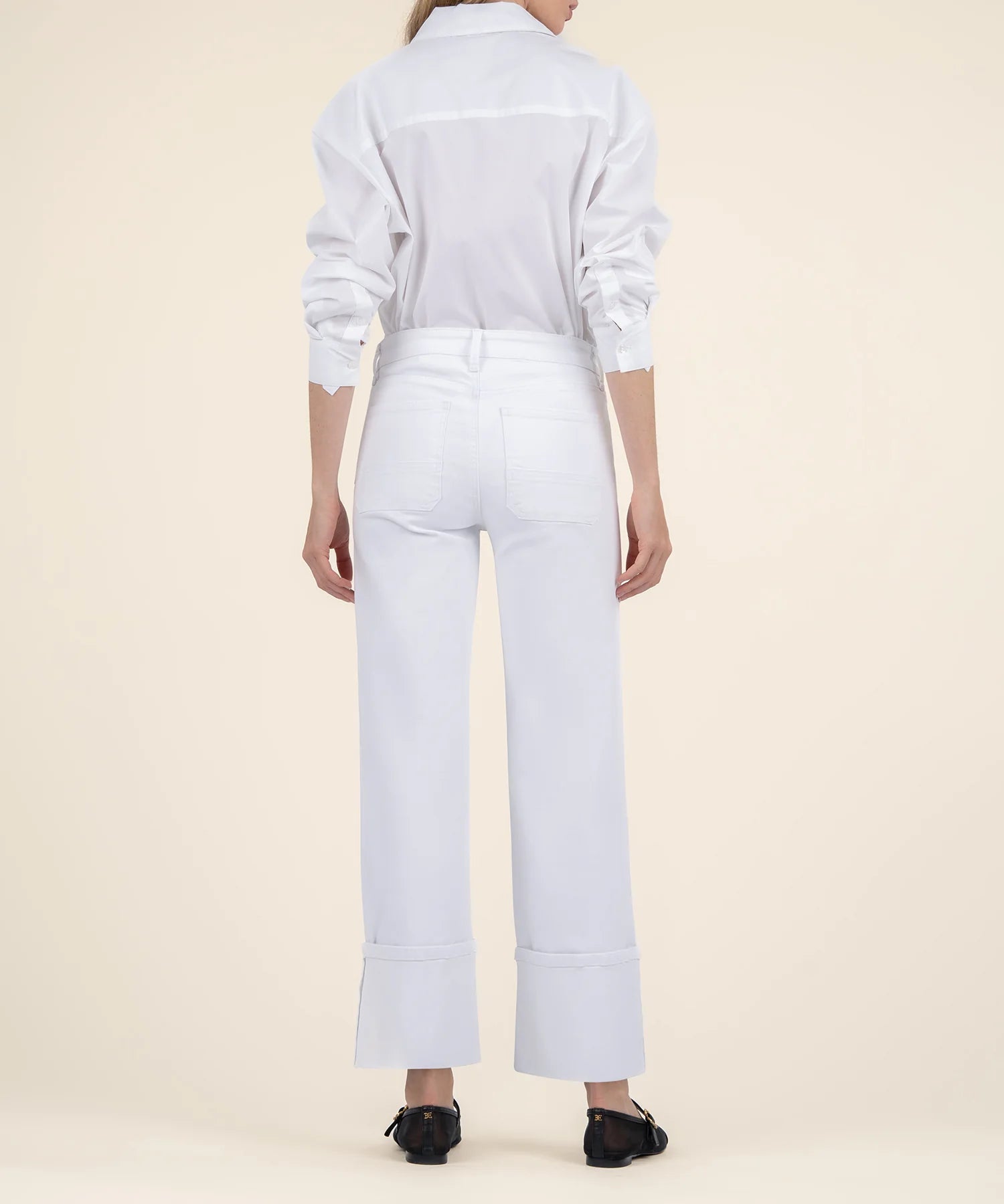 Kut from the Kloth Charlotte White Cuff Jeans、mySite、garagedoors4me