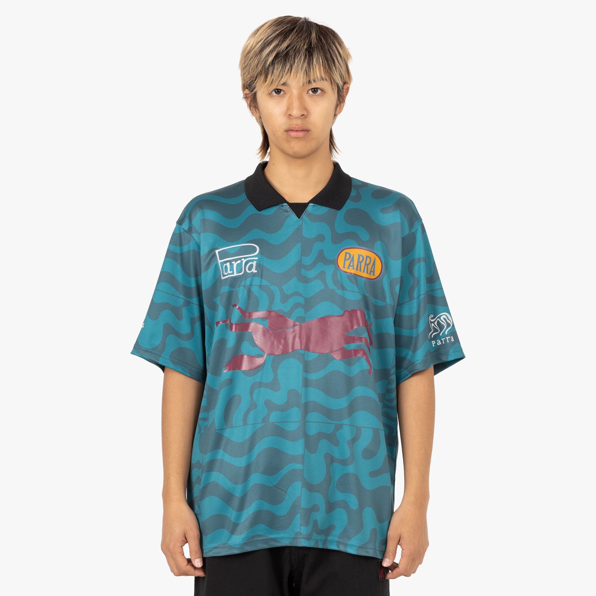  by Parra Flage Polo Shirt / Deep Sea Green、mySite、merchandisen