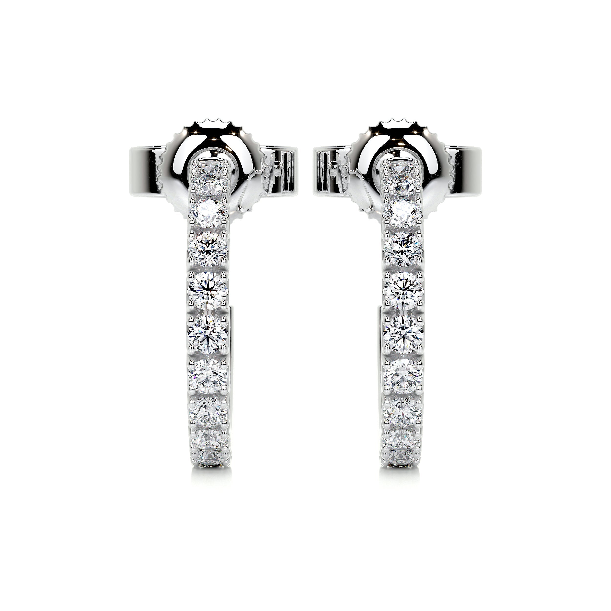 Nicole Lab Grown Diamond Earrings (2.5 Carat) -18K White Gold、mySite、hinf8tx79
