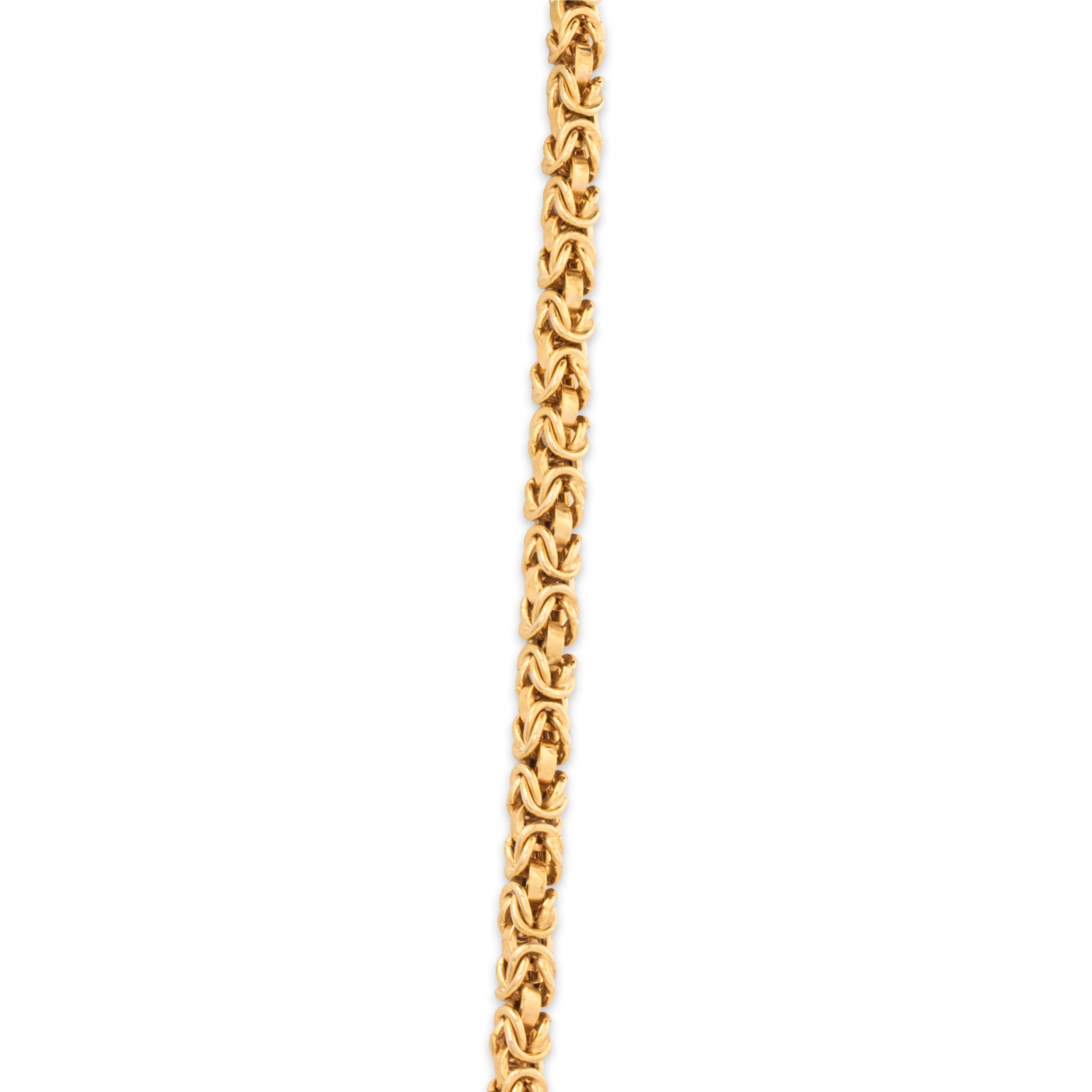 Vintage Italian 14k Yellow Gold Byzantine Link Chain Necklace 30、mySite、hinf8tx79