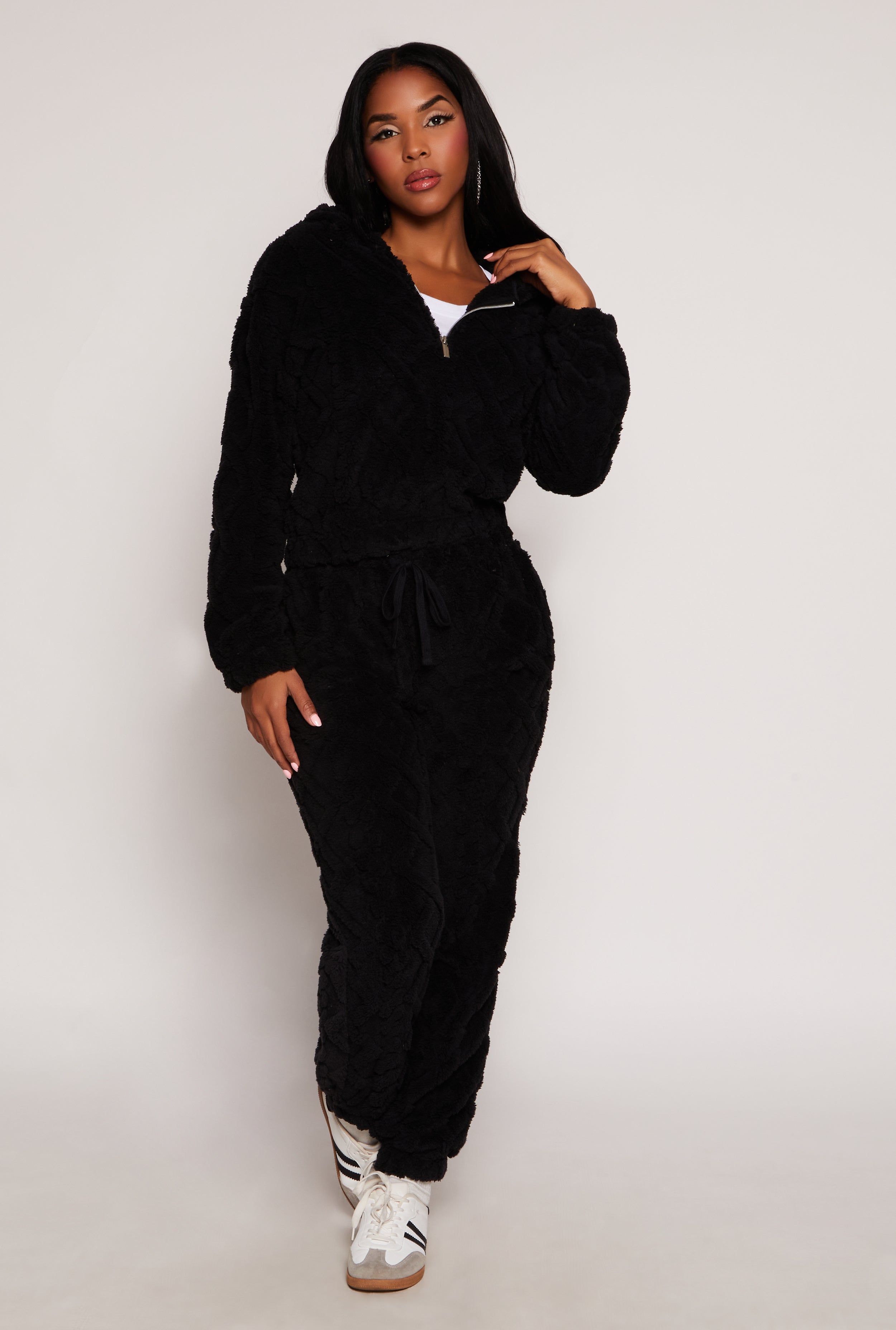 Almost Famous Faux Fur Half Zip Hoodie、mySite、camillekostekn