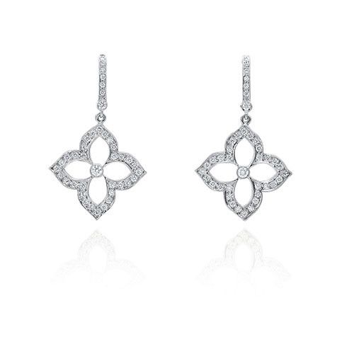 Gumuchian G. Boutique 18k White Gold Diamond Lotus Earrings、mySite、hinf8tx79