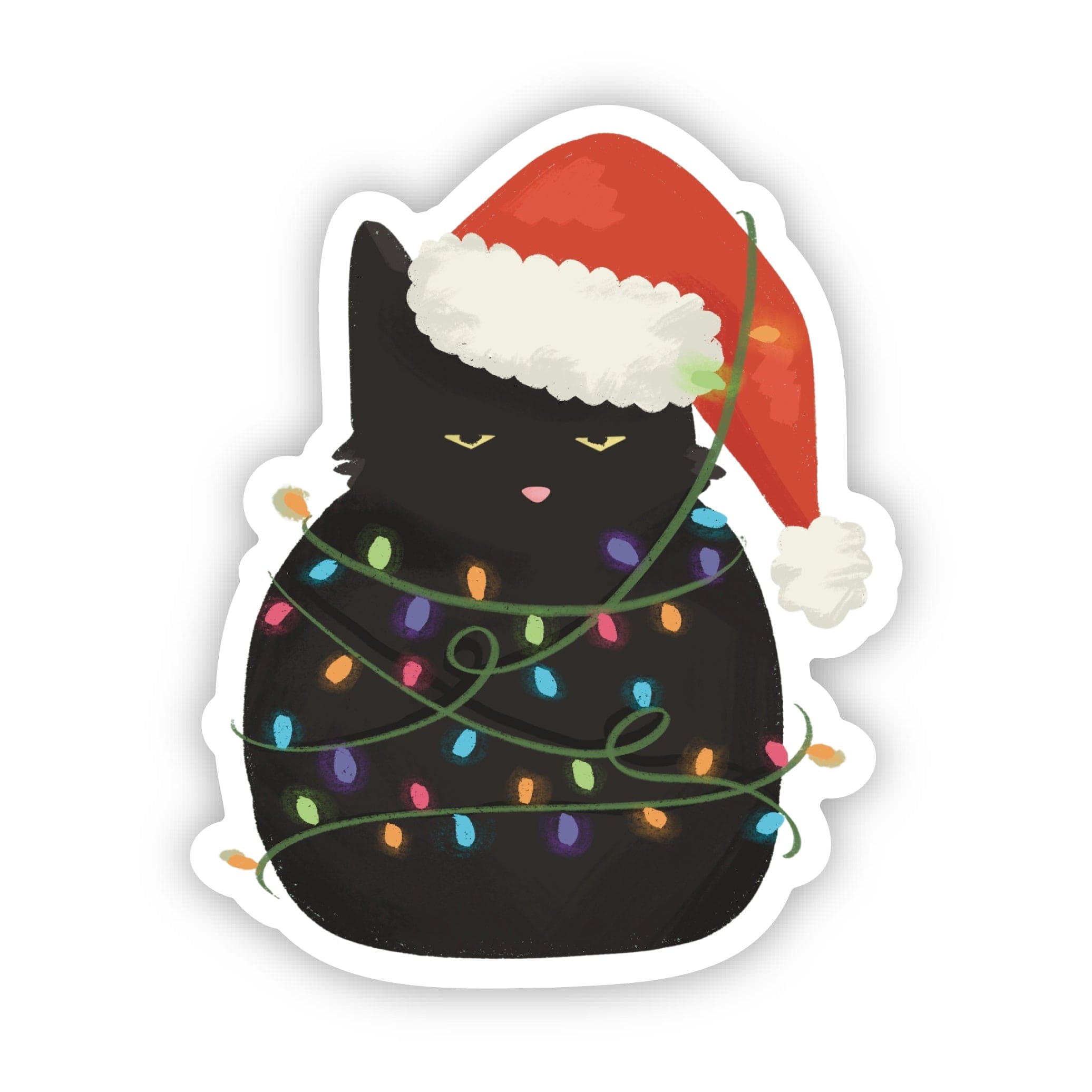  Cat In Christmas Lights Sticker、mySite、ghnorth