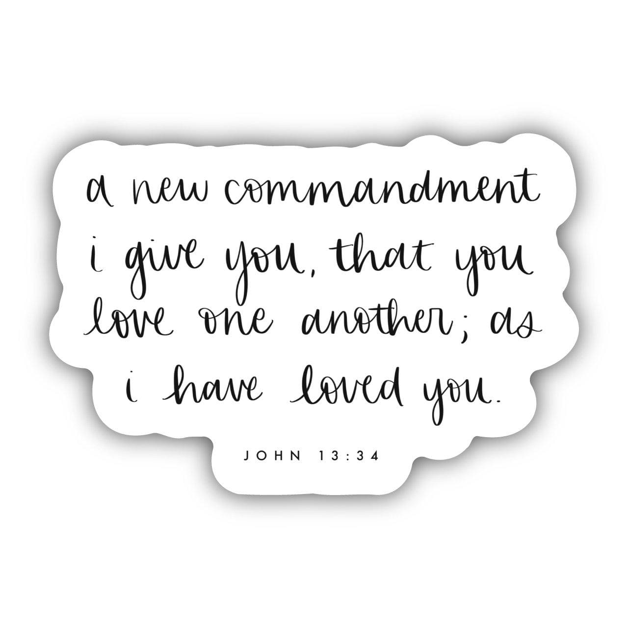  A New Commandment I Give You, THat You Love One Another; as I Have Loved You - John 13:34 Sticker、mySite、elrpsem3k