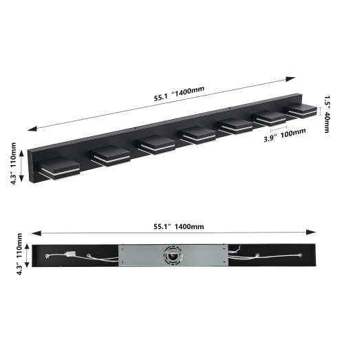 Modern Chrome LED Vanity Light, 5-Lights Wall Sconce for Bathroom and Mirror, Sleek Minimalist Design, Energy-Efficient, Easy to Install、、eastwooduniform