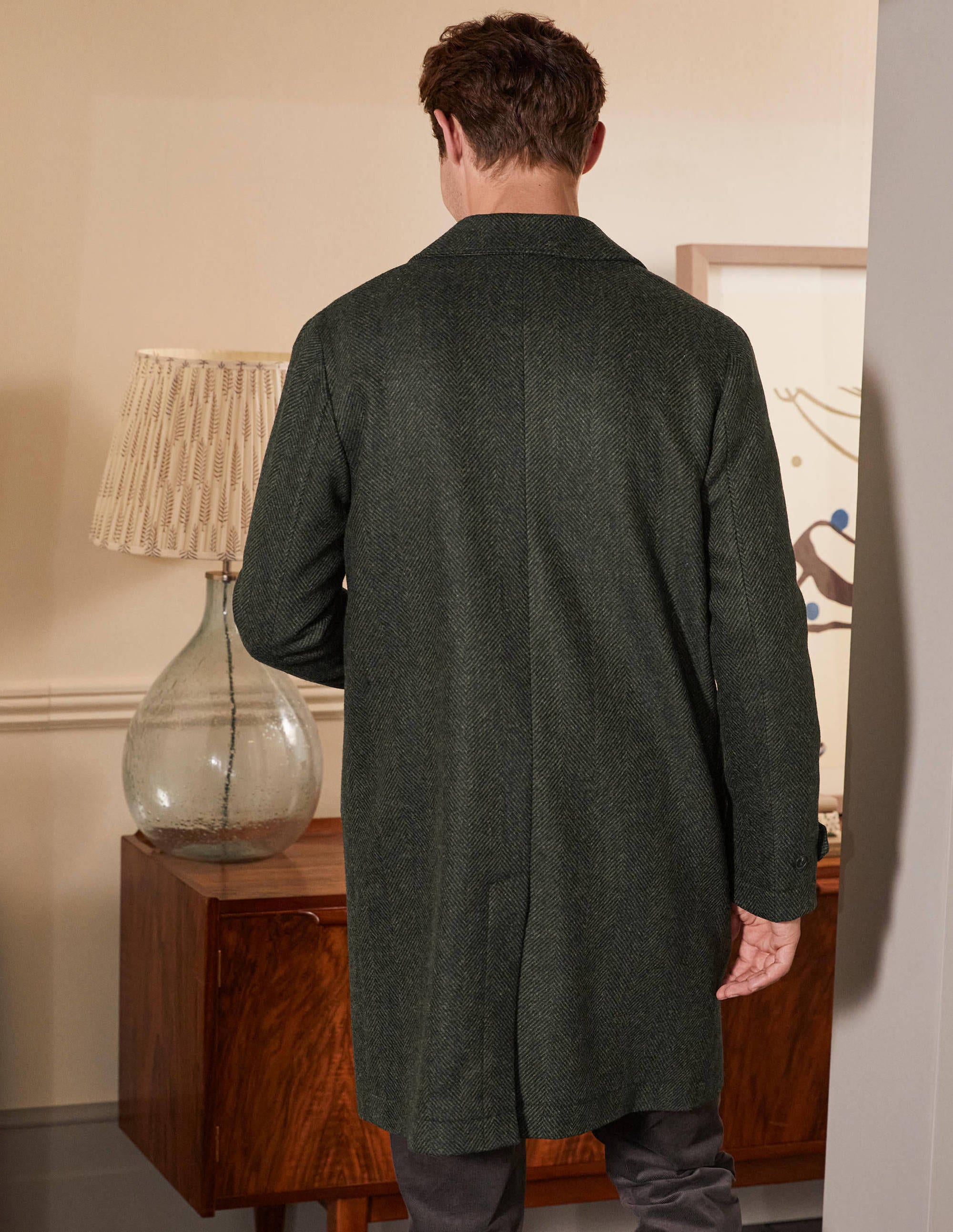  Eldon British Tweed Overcoat-Richmond Green Herringbone、mySite、ashleygrahame