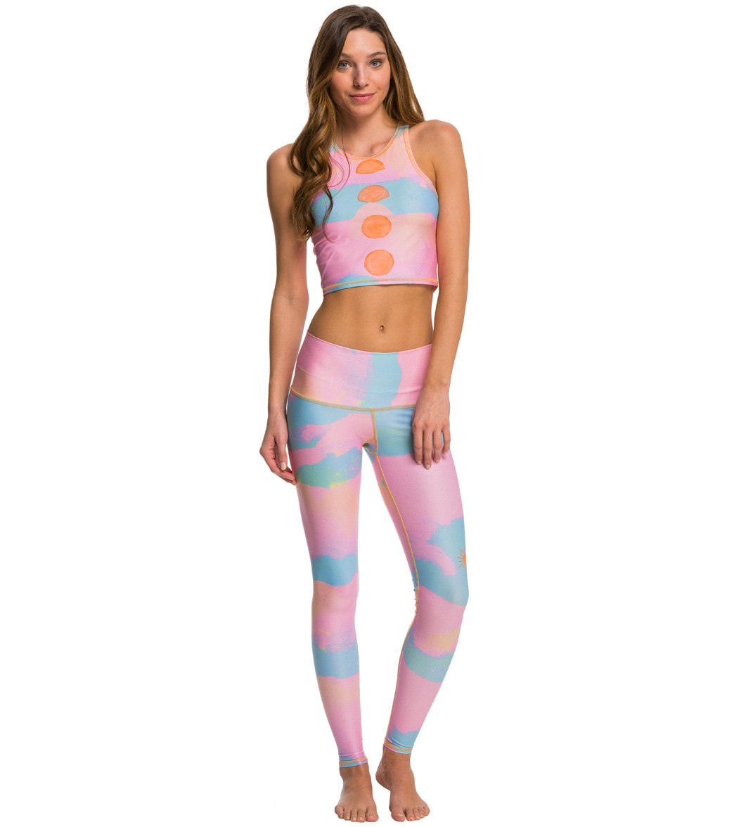 Teeki New Moon Rainbow Mermaid Yoga Crop Top、mySite、noshort