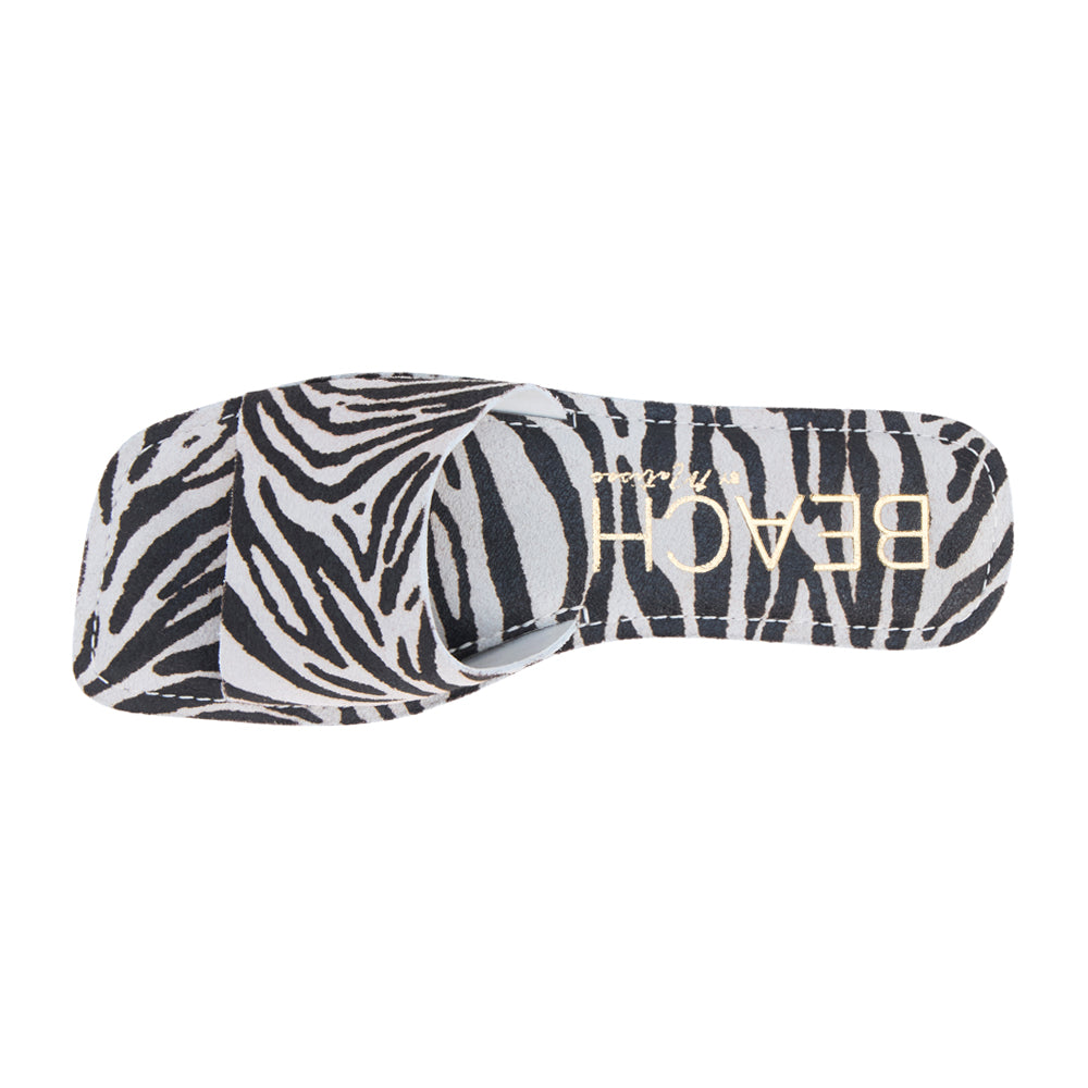 Bali Zebra Print Slide Flat Sandals、mySite、gtrtttuynbv