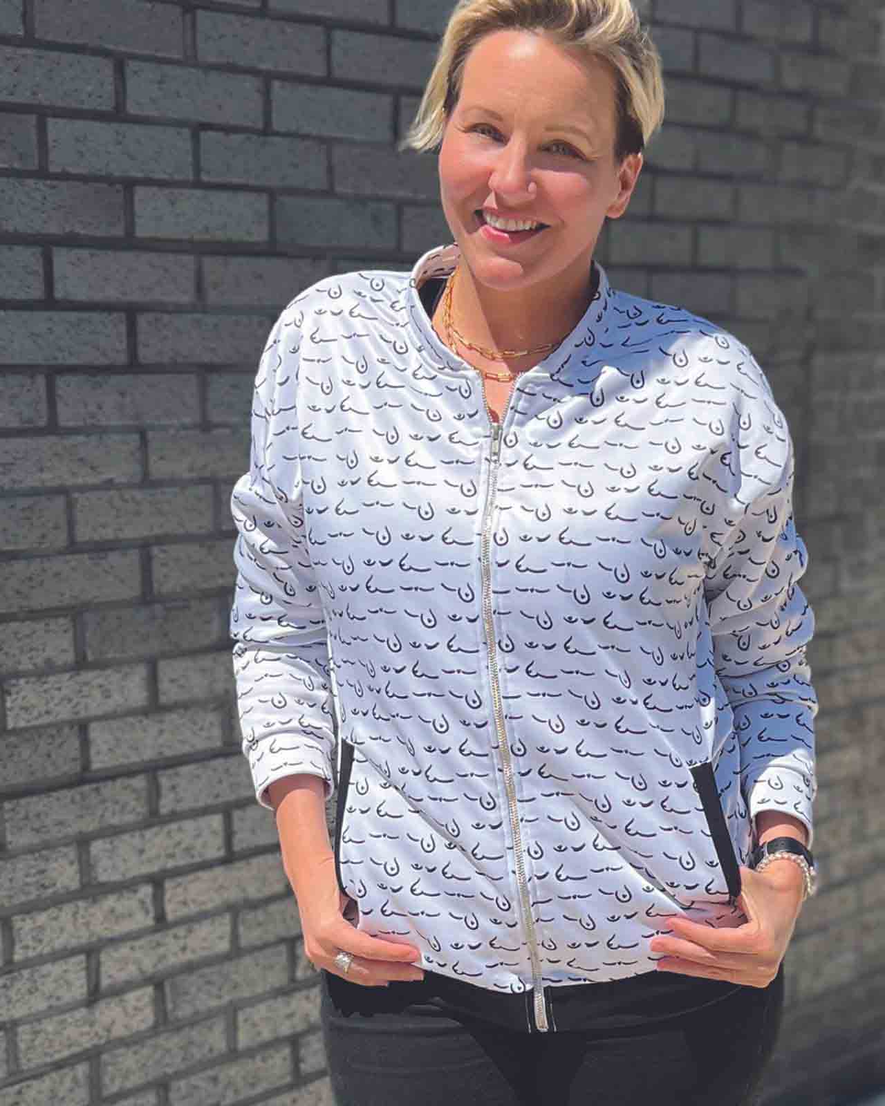 AnaOno Boob Inclusive White Bomber | Limited Edition、mySite、bengalsvssteelers