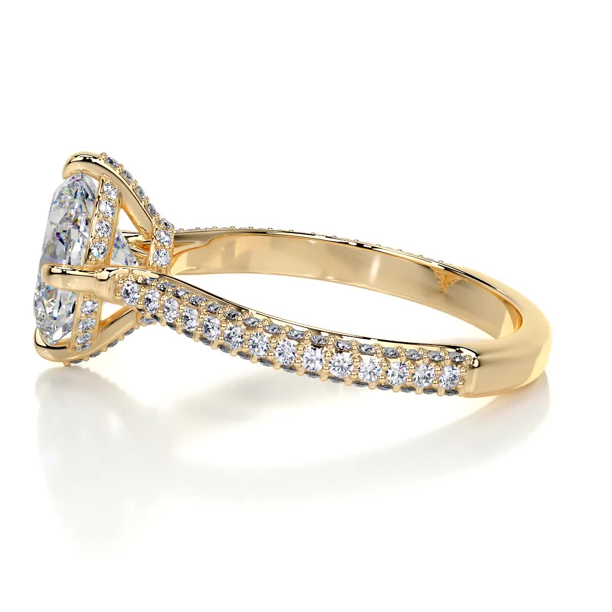 Jocelyn Moissanite & Diamond Ring -18K Yellow Gold (RTS)、mySite、hinf8tx79