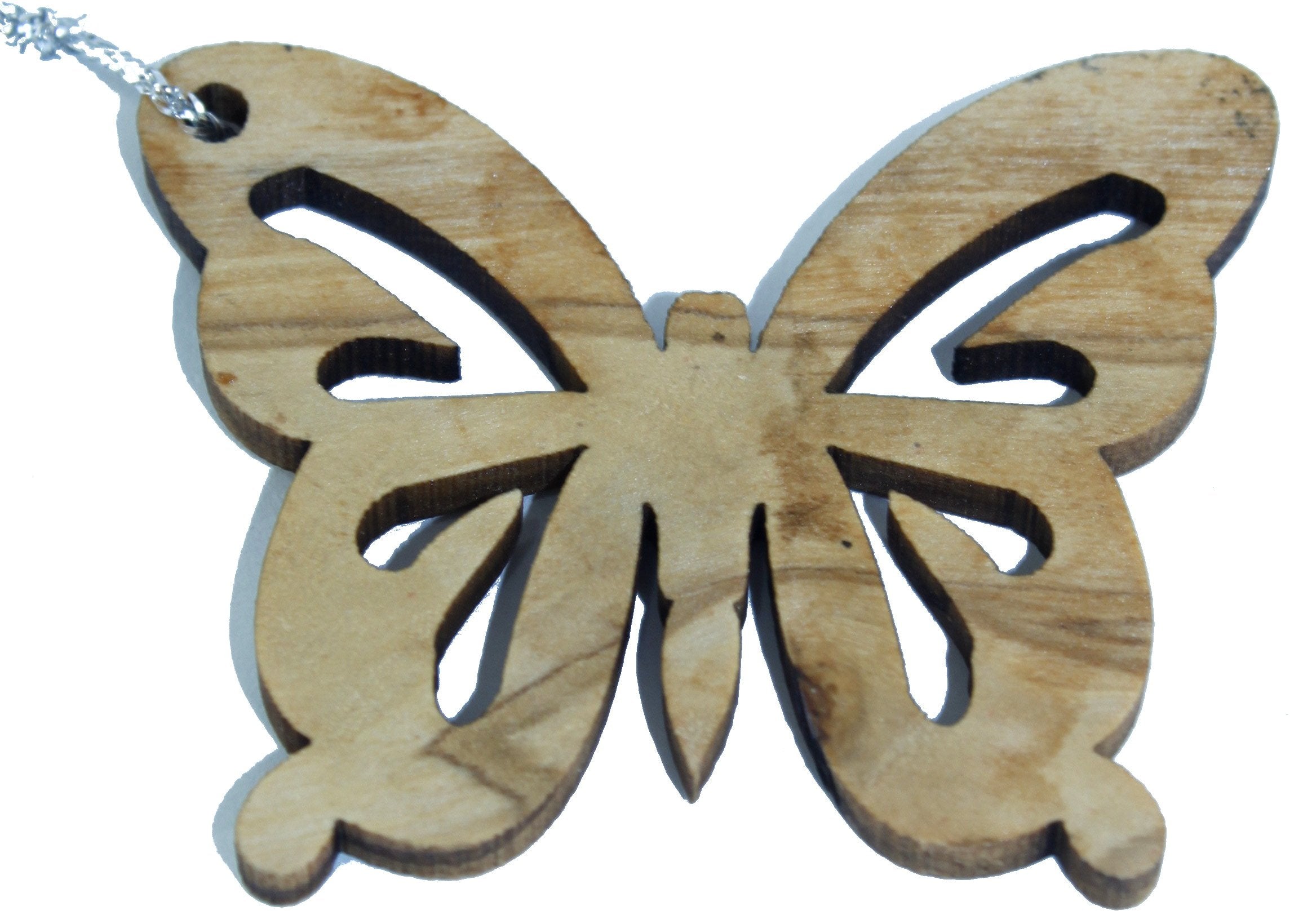  Wood hanging decoration/Christmas Ornament - Butterfly carved by hand (6.5 or 2.5 Inches)、mySite、elrpsem3k
