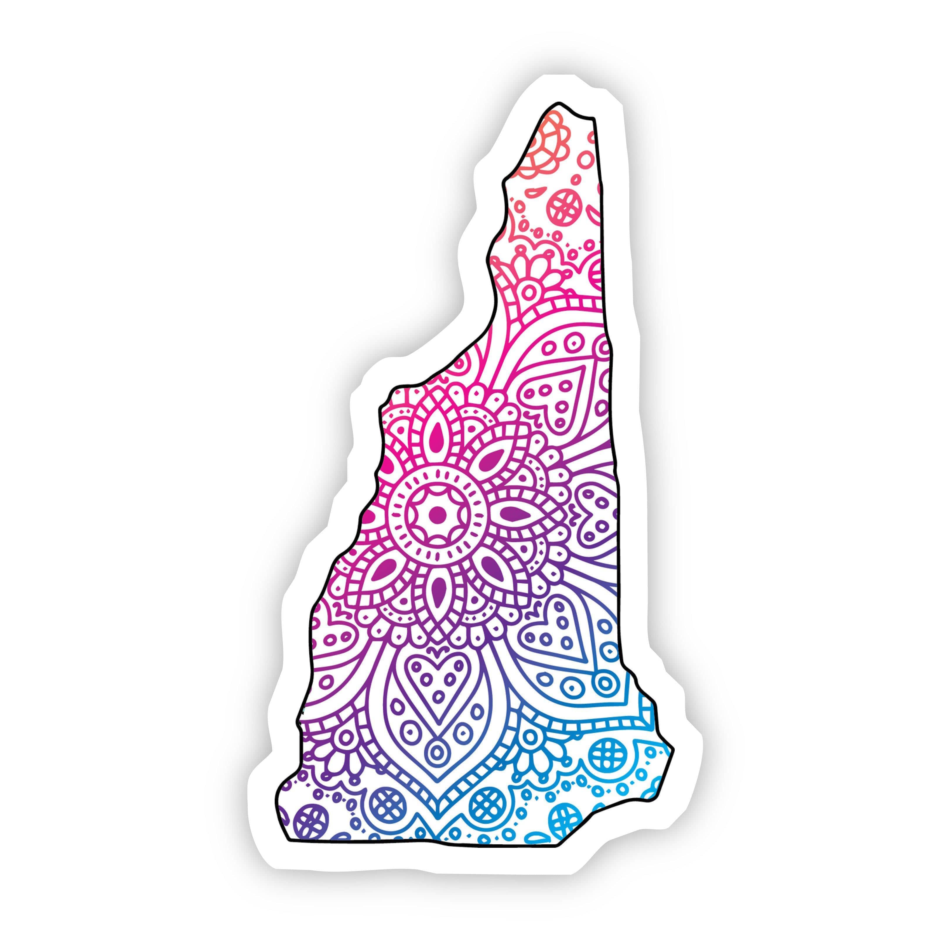  New Hampshire Mandala Pattern Sticker、mySite、elrpsem3k