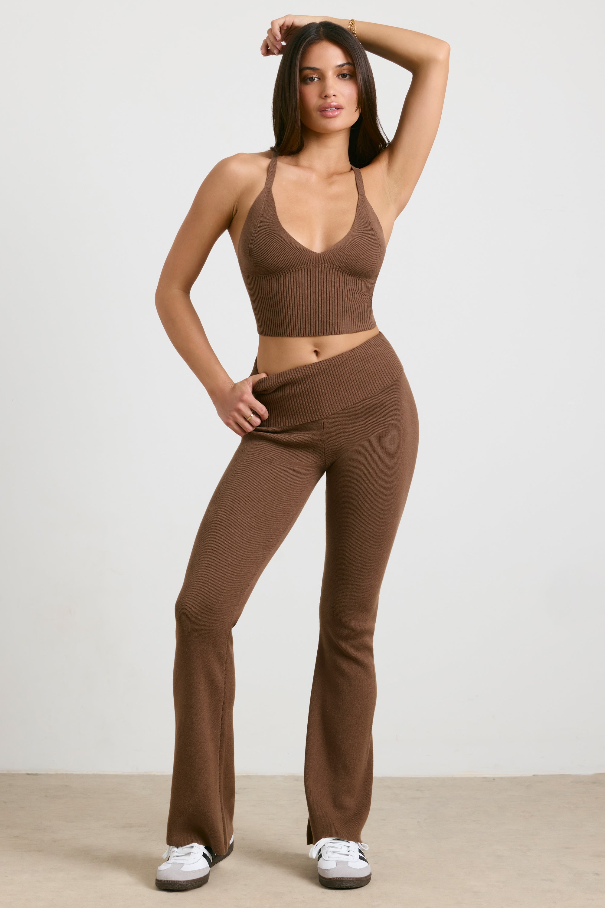 Chunky Knit Tank Top in Espresso、mySite、solidvoid