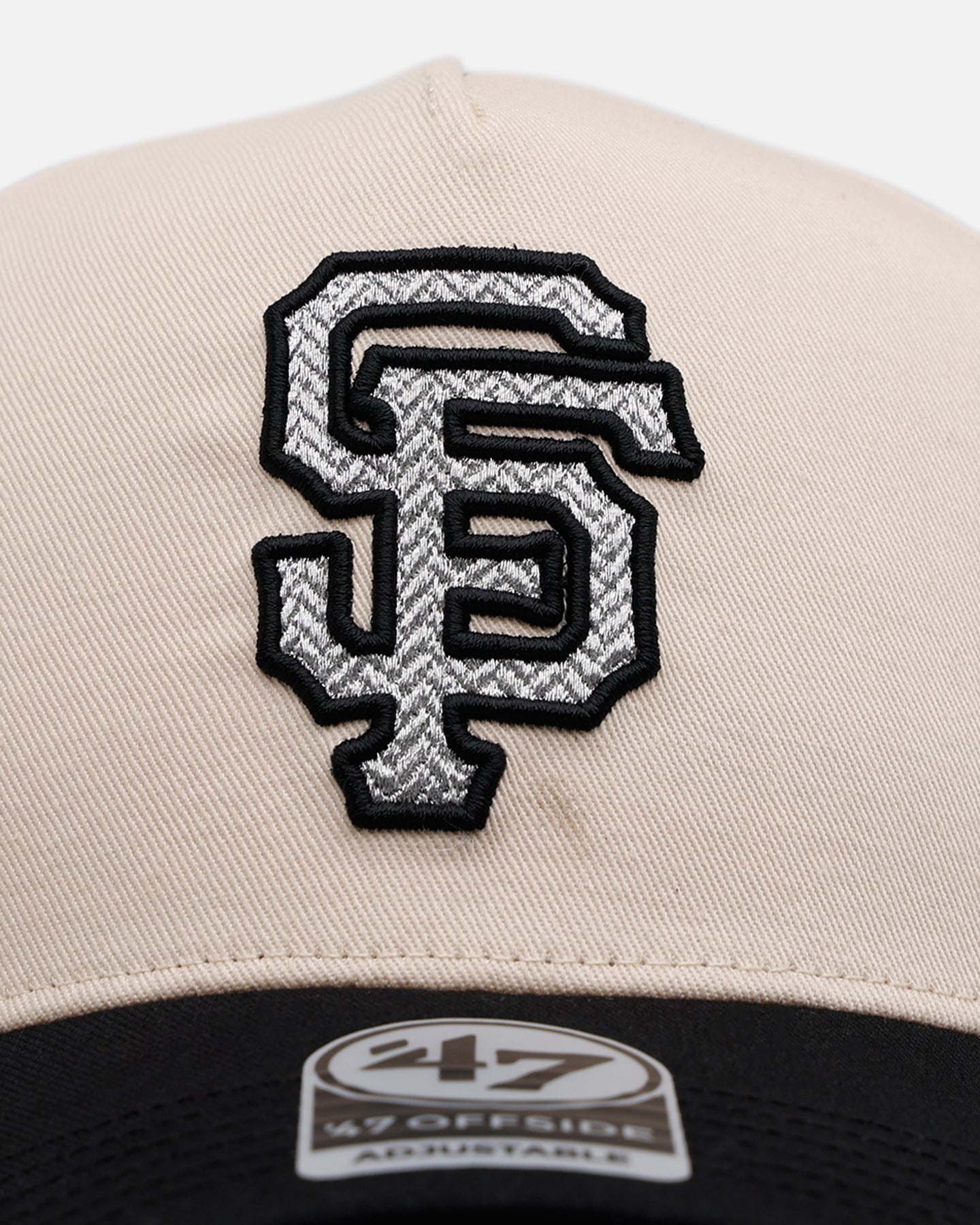 47 Brand San Francisco Giants 'Herringbone' 47 Offside Snapback Natural/Black、mySite、zt4zffjzw
