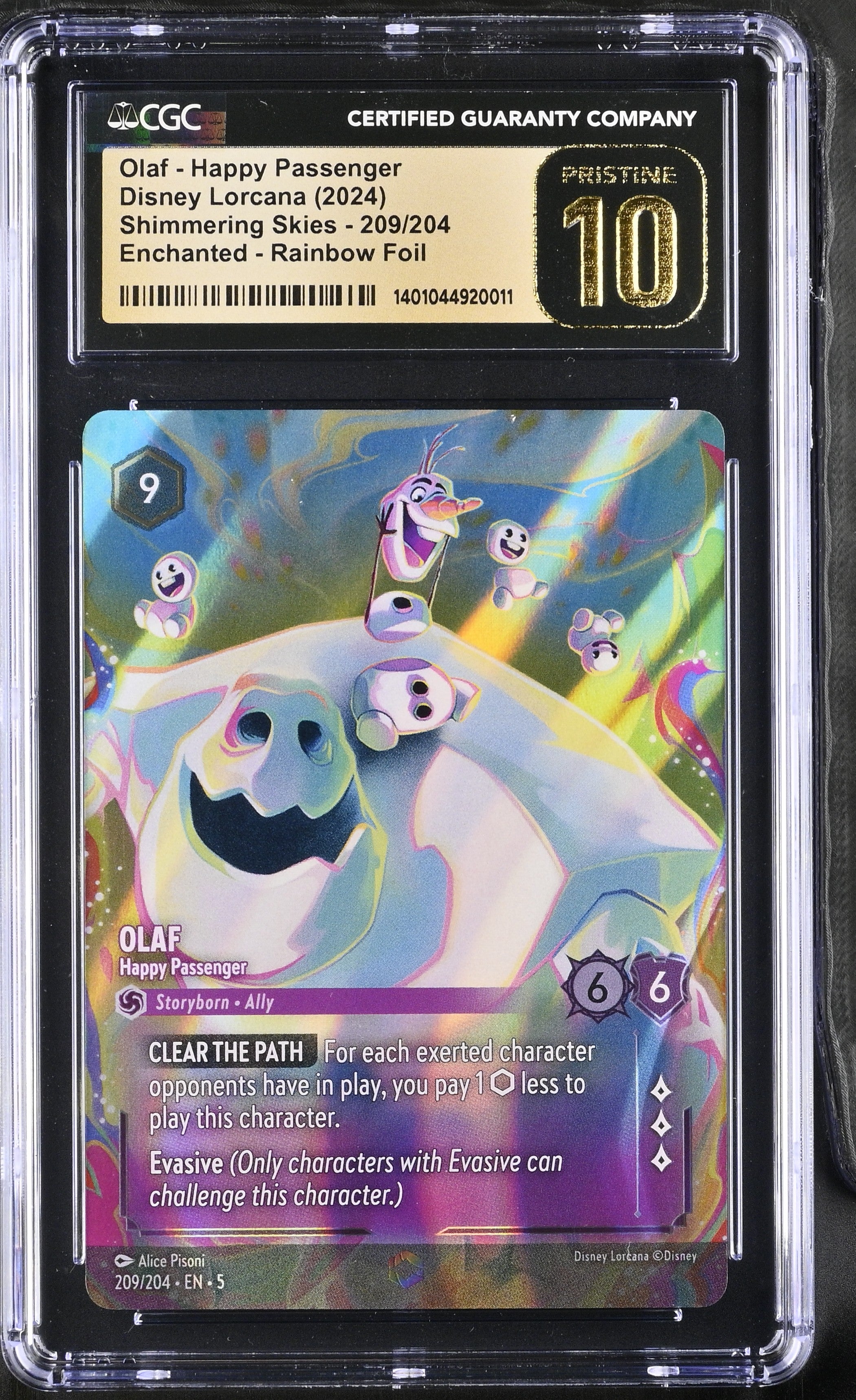 CGC 10 Olaf - Happy Passenger (Enchanted) (209/204) Shimmering Skies - 1401044920011、mySite、waistdrama