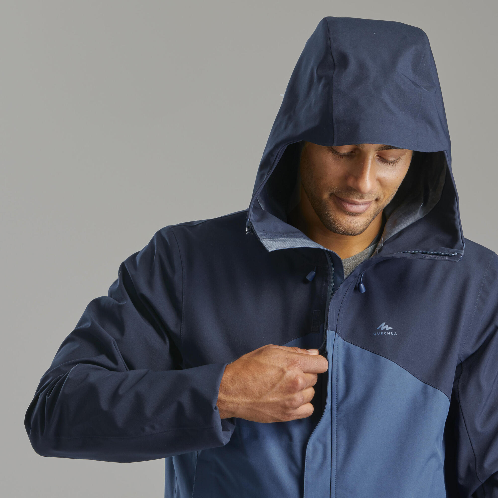 Quechua Men's MH150 Waterproof Rain Jacket