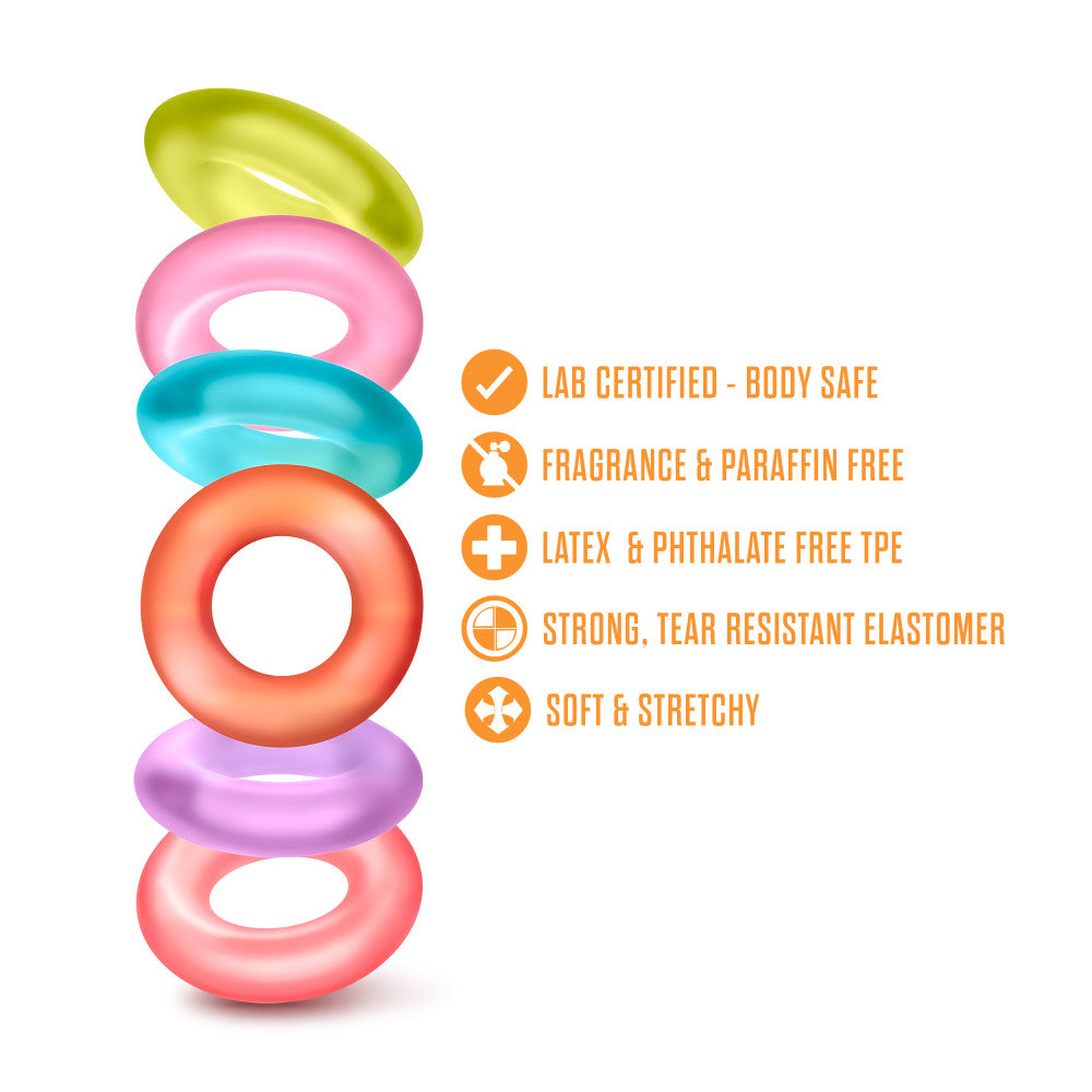 Play With Me By Blush® | King of the Ring: Assorted Penis Rings (6-Pack)、mySite、bottomscart
