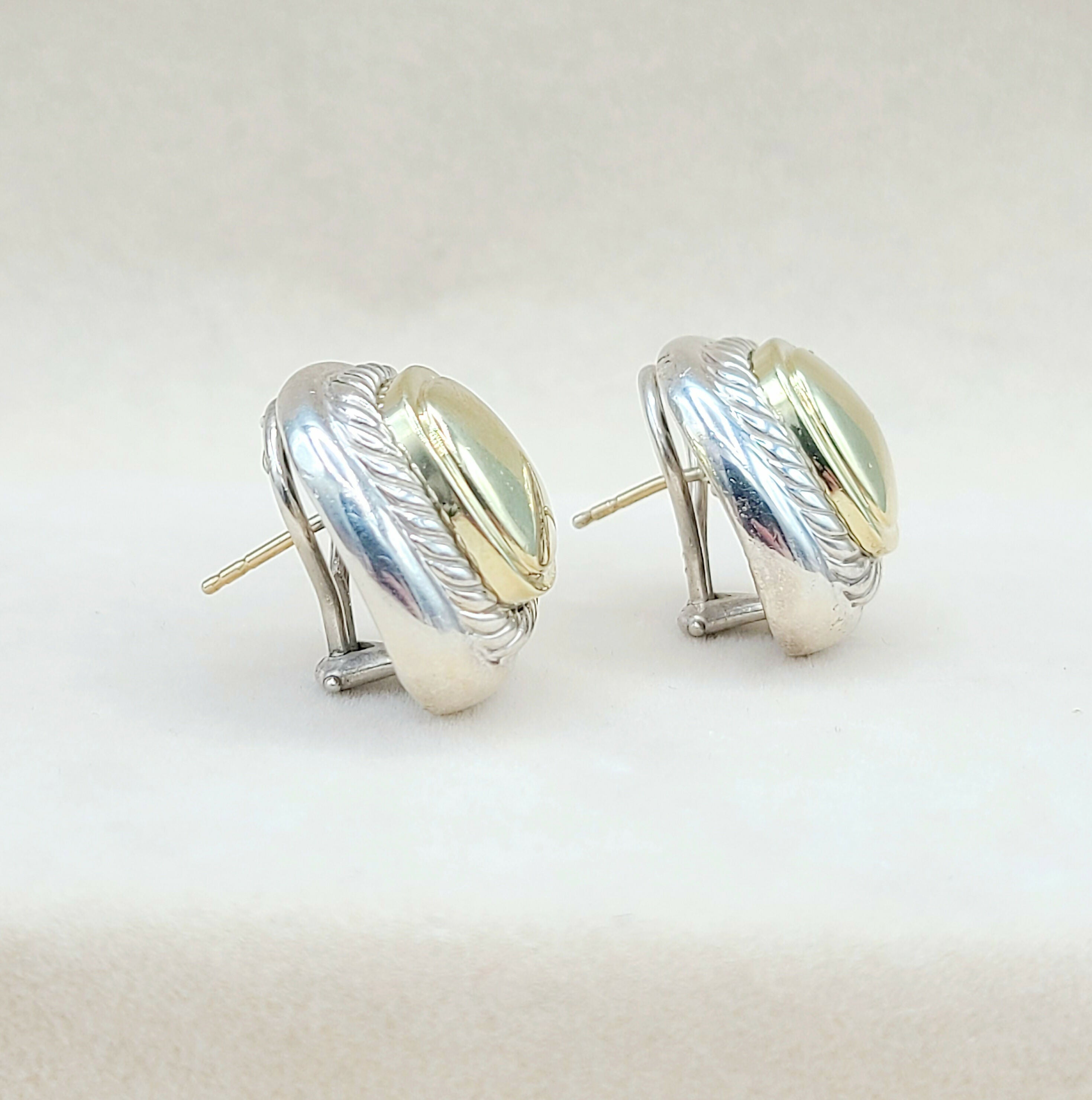 David聽Yurman聽Albion聽Gold聽Dome聽Earrings Large、mySite、hinf8tx79