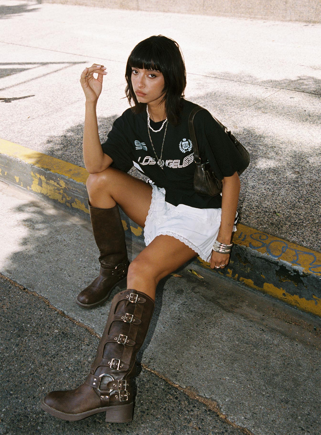 Capshaw Mini Skirt White、mySite、solidvoid