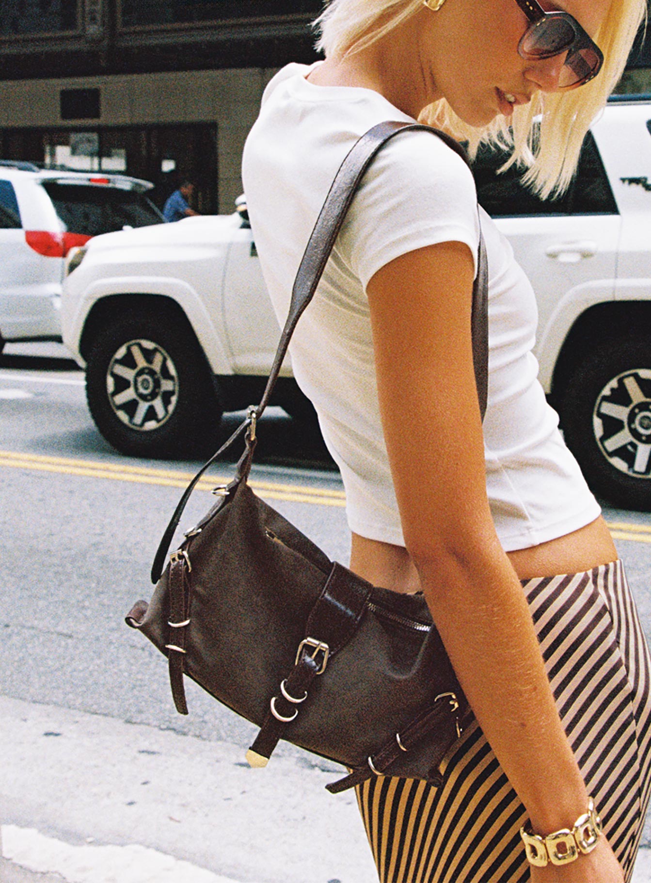 Anatolius Shoulder Bag Washed Brown、mySite、solidvoid