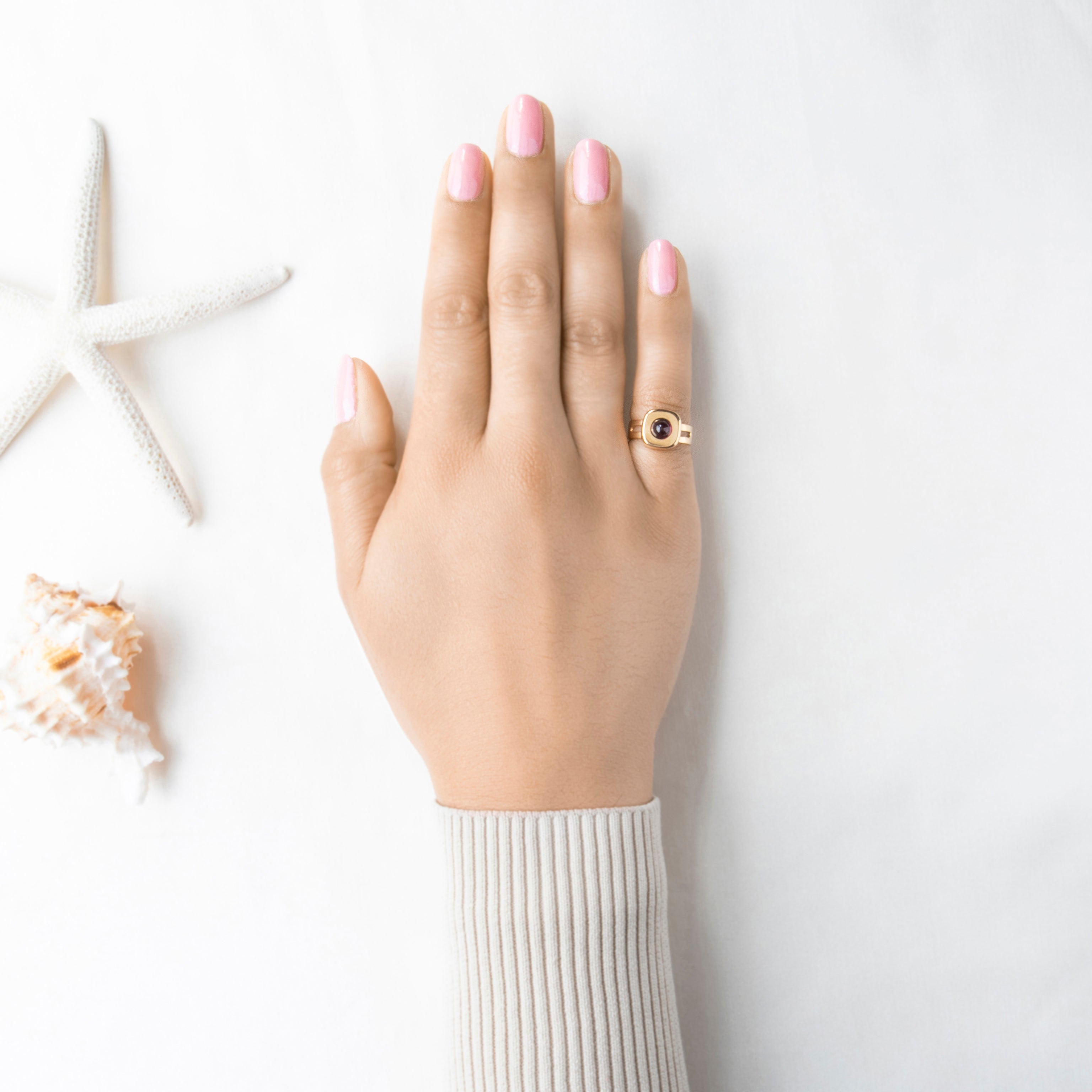 Vintage Heavy 18k Yellow Gold 1.44ct Rhodolite Garnet Modernist Ring 5.25、mySite、hinf8tx79