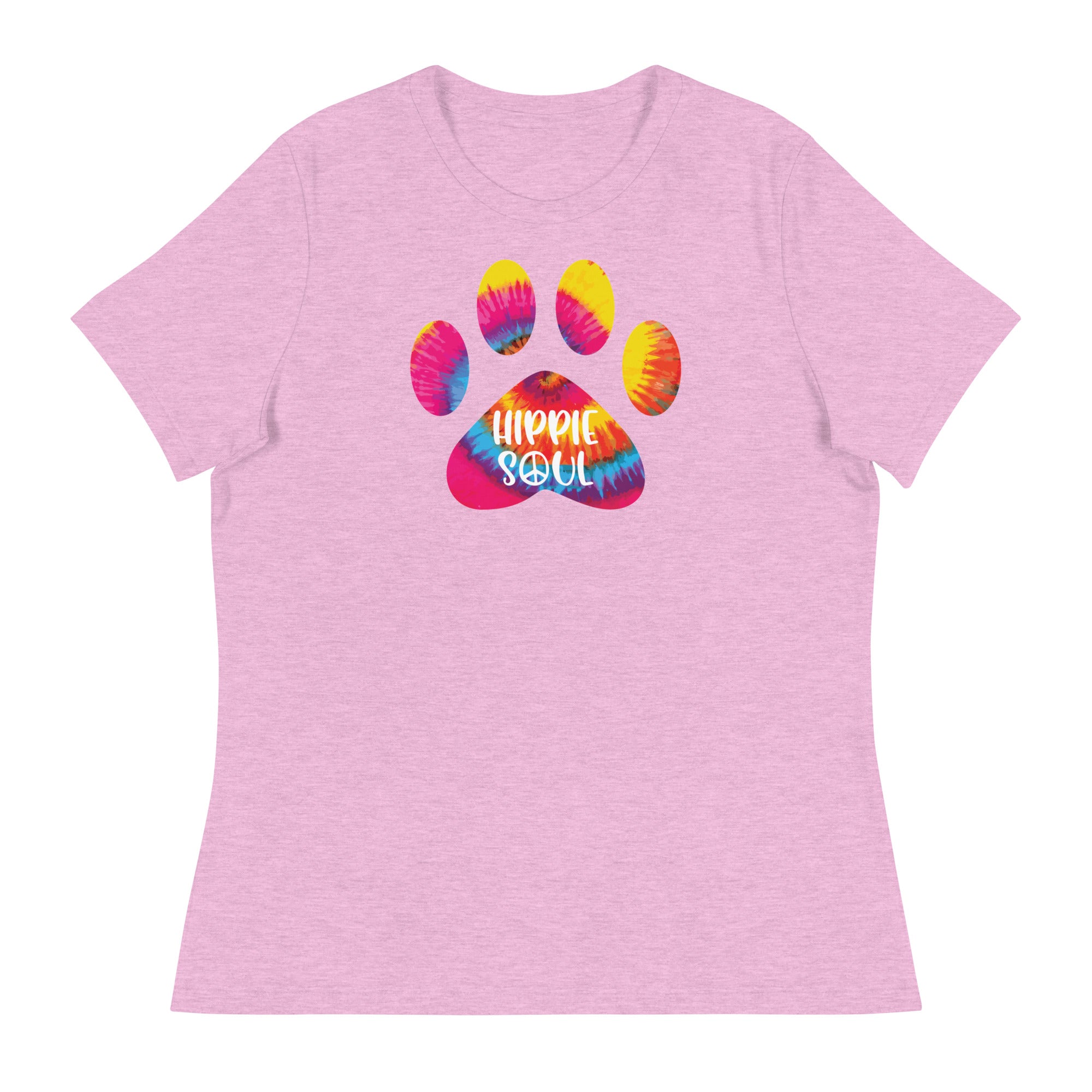 Hippie Soul Paw Print Women's Relaxed T-Shirt、mySite、camillekostekn
