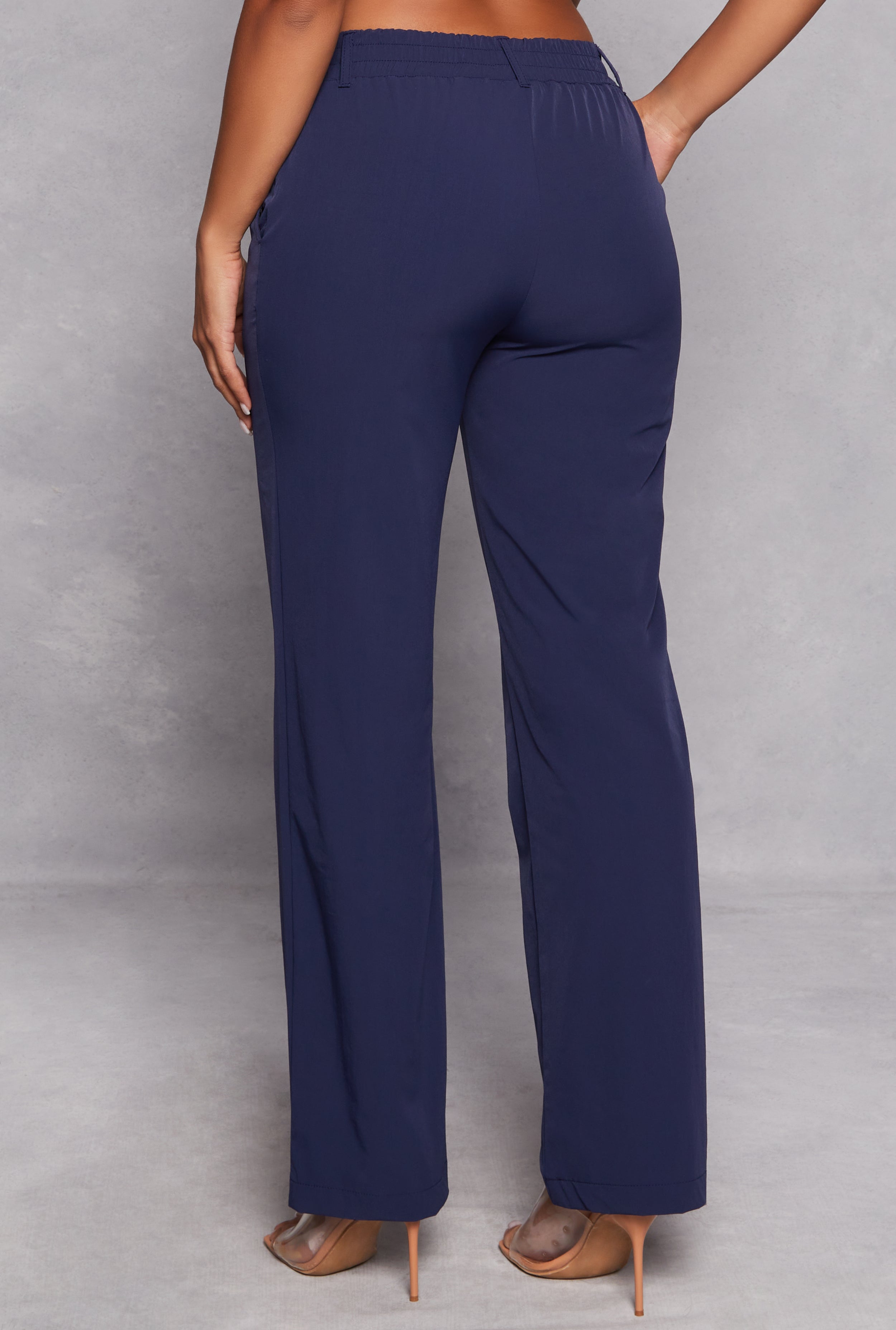 Pull On High Waist Dress Pants、mySite、camillekostekn