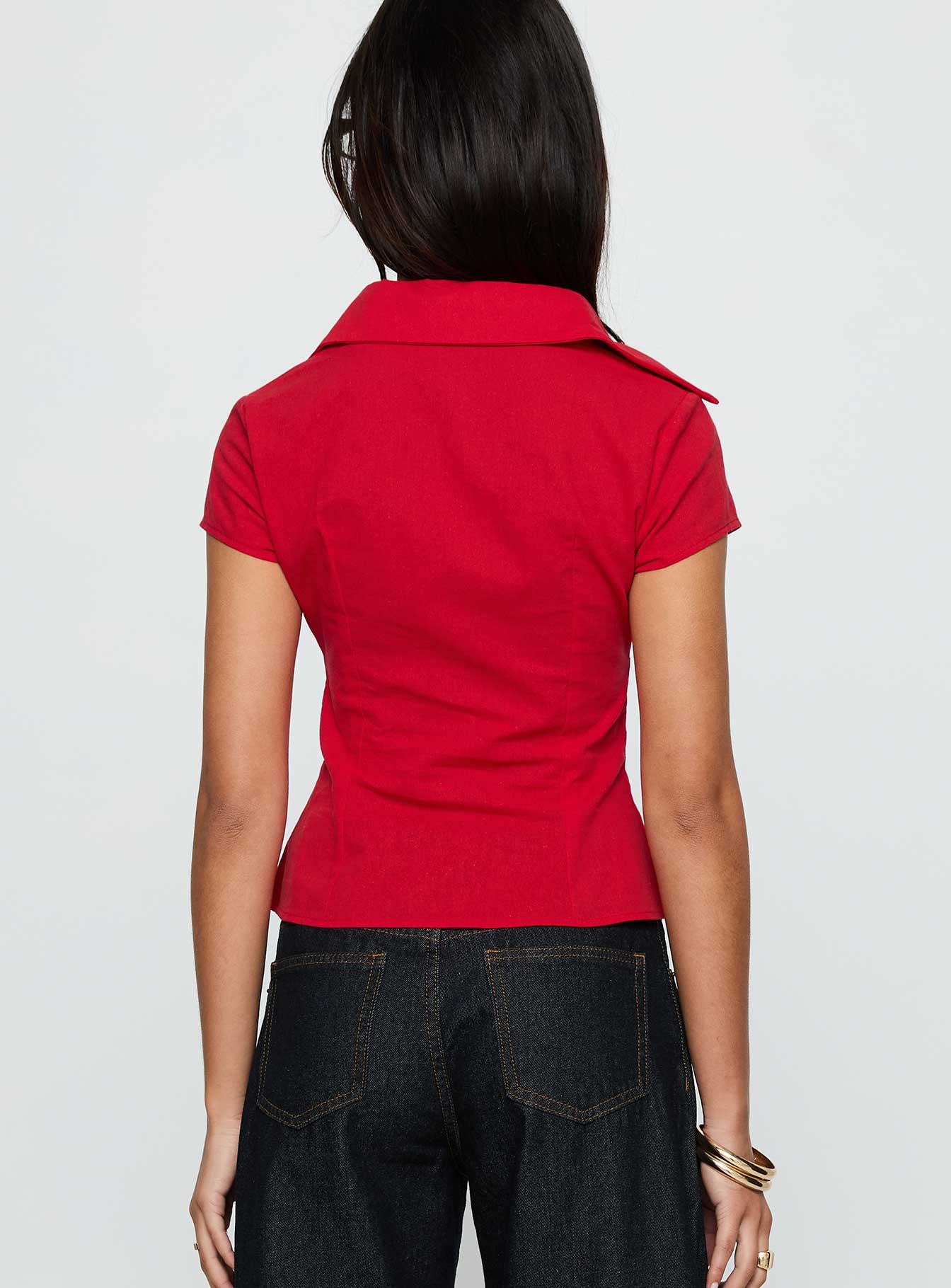 Cottesloe Blouse Top Red、mySite、solidvoid