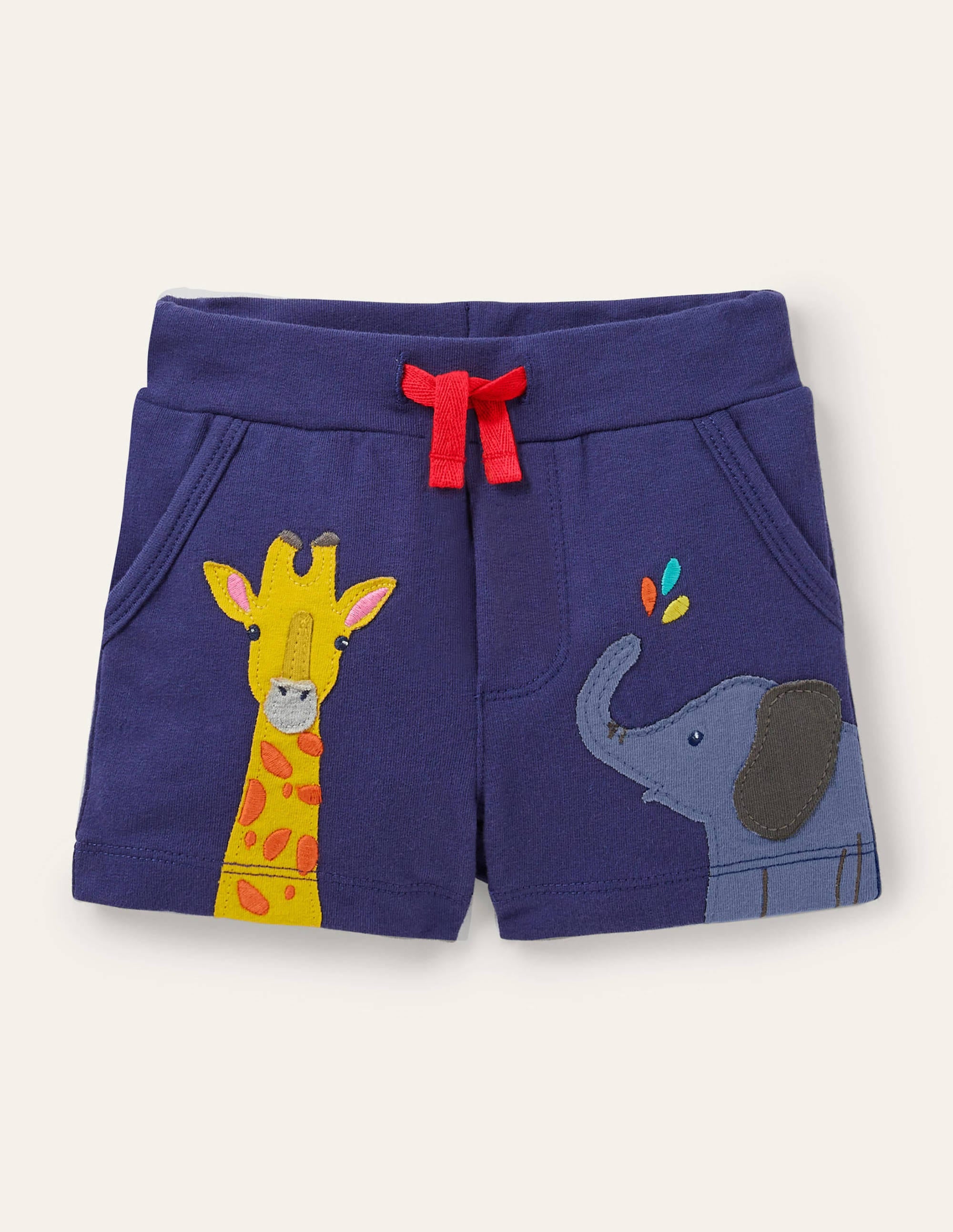  Essential Jersey Shorts-Starboard Blue Jungle Animals、mySite、ashleygrahame