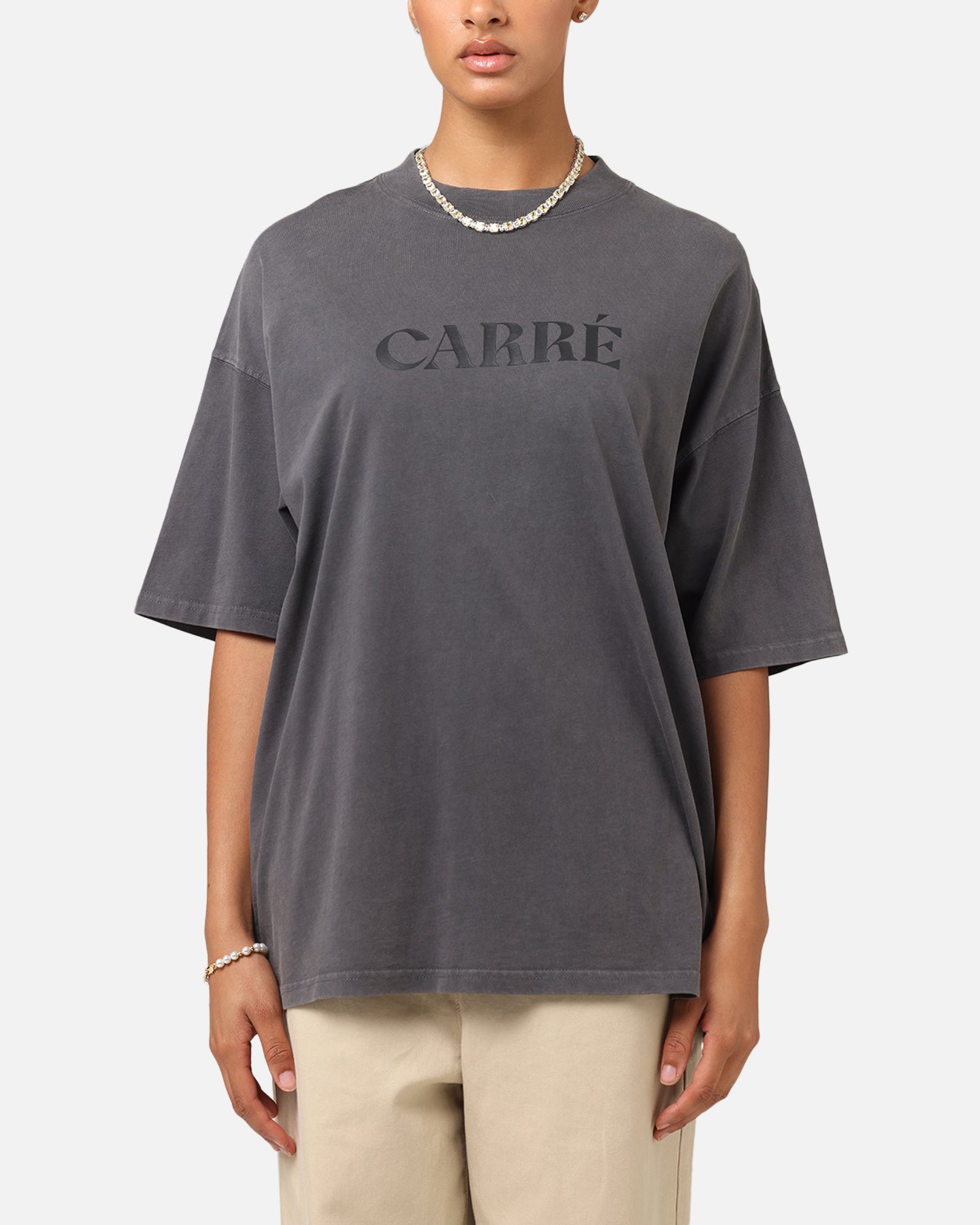 Carre Minimalist T-Shirt Washed Black、mySite、zt4zffjzw