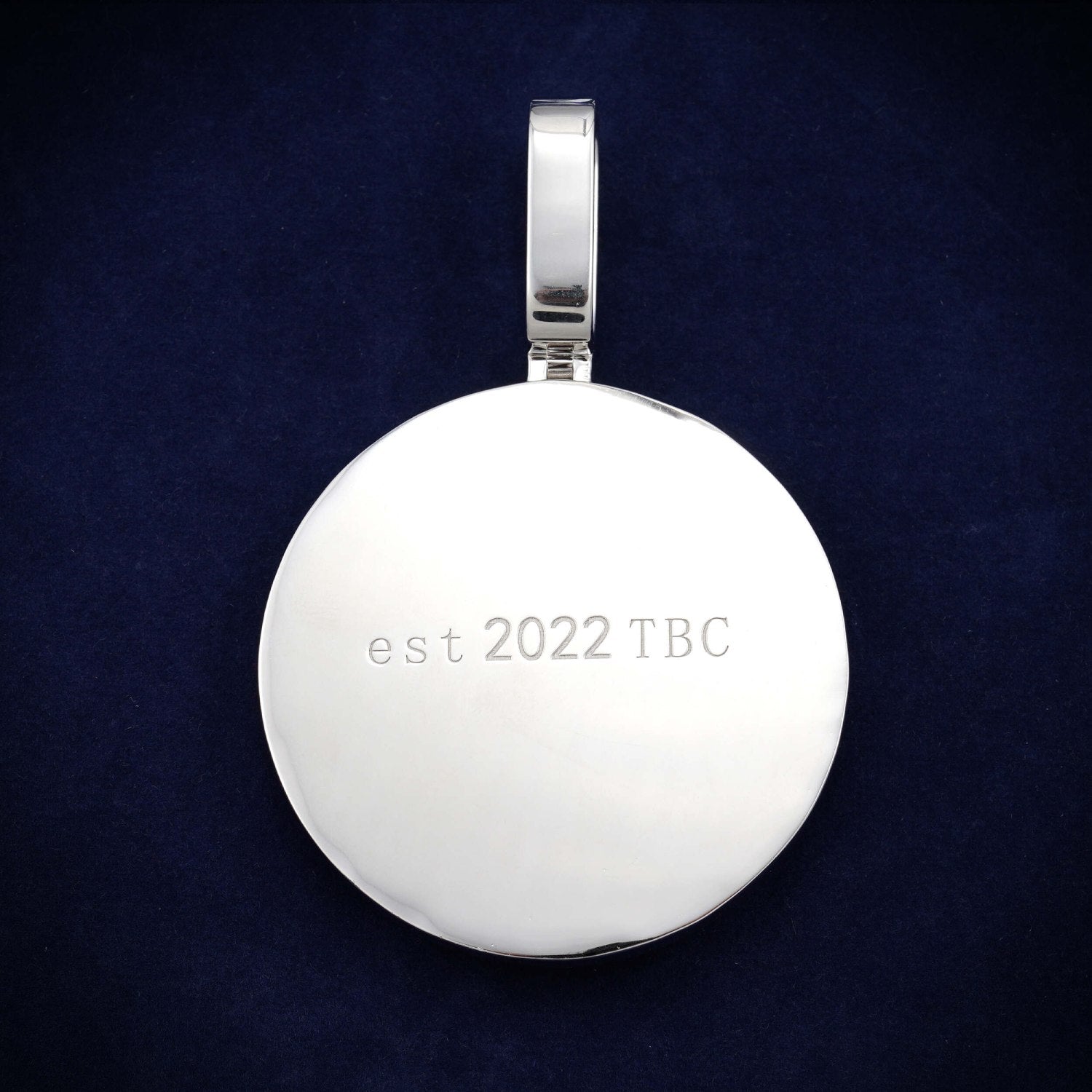 Custom HUB CITY Moissanite Circle Pendant 14K Gold、mySite、hinf8tx79