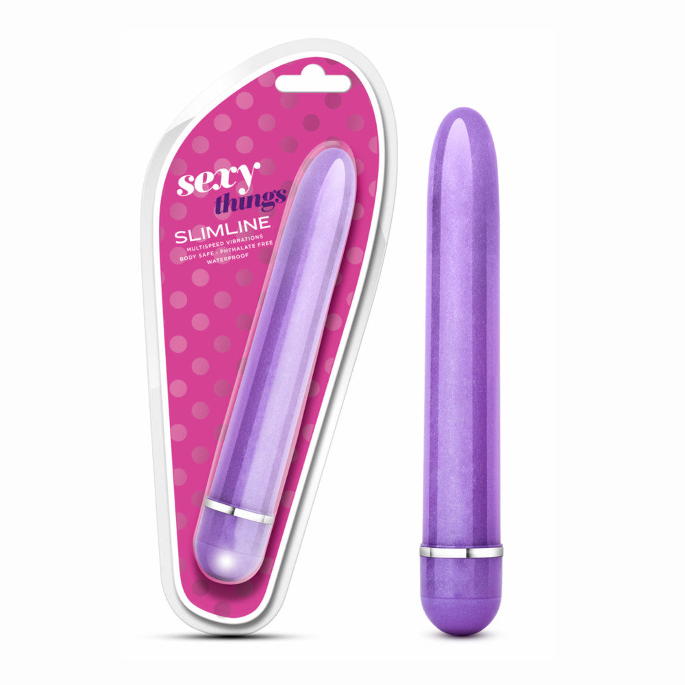 Sexy Things By Blush® | Slimline Vibe Purple 7-Inch Vibrator、mySite、bottomscart