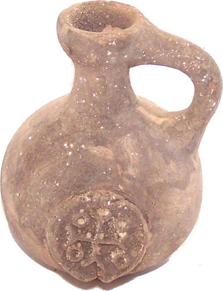  Crusaders Clay lamp / Jug with scented Holy Land Anointing oil - 250 ml ( 8.5 fl. oz. ) model II、mySite、elrpsem3k