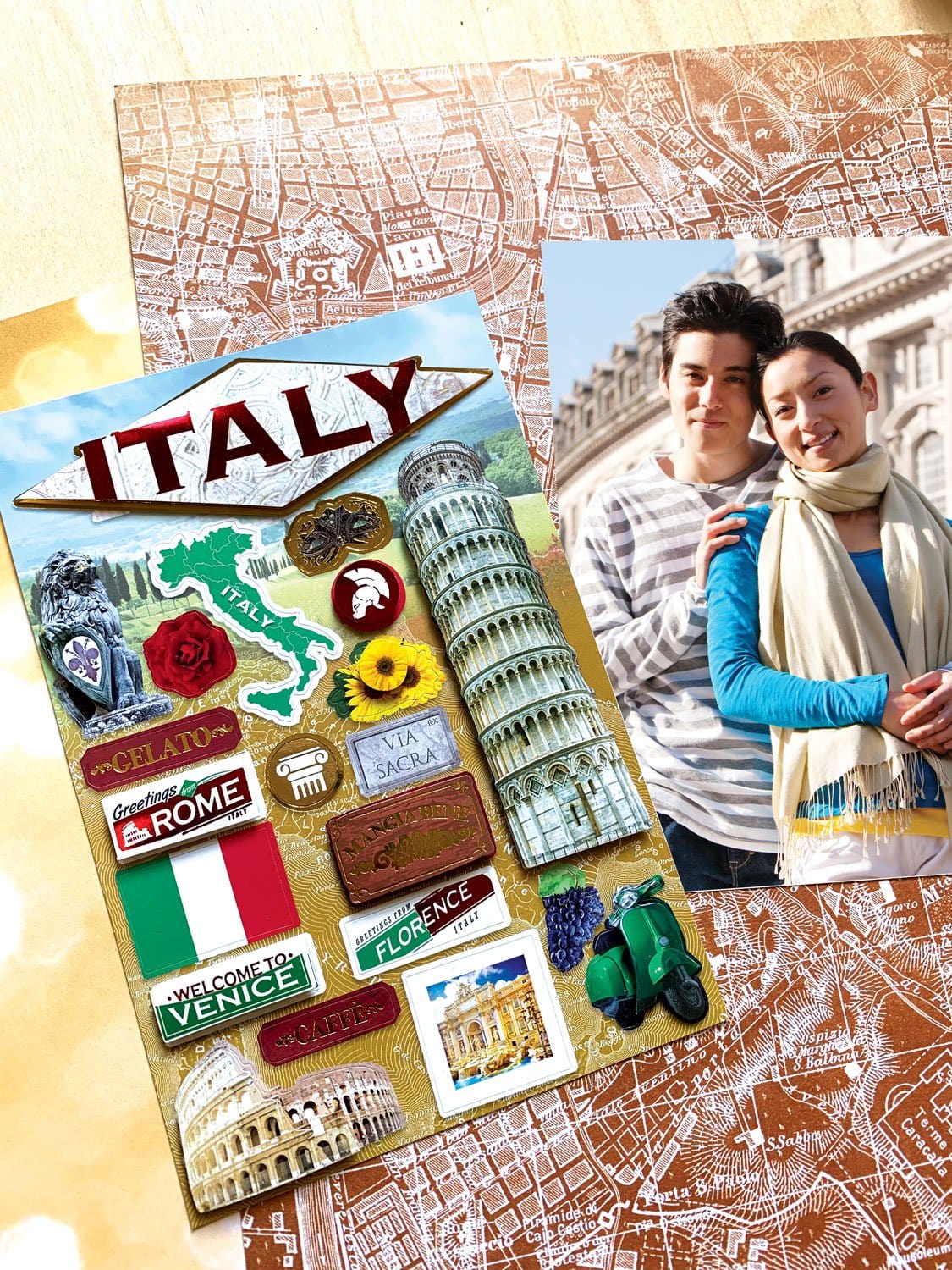  Scrapbook Stickers - 3D Italy Stickers、mySite、ghnorth