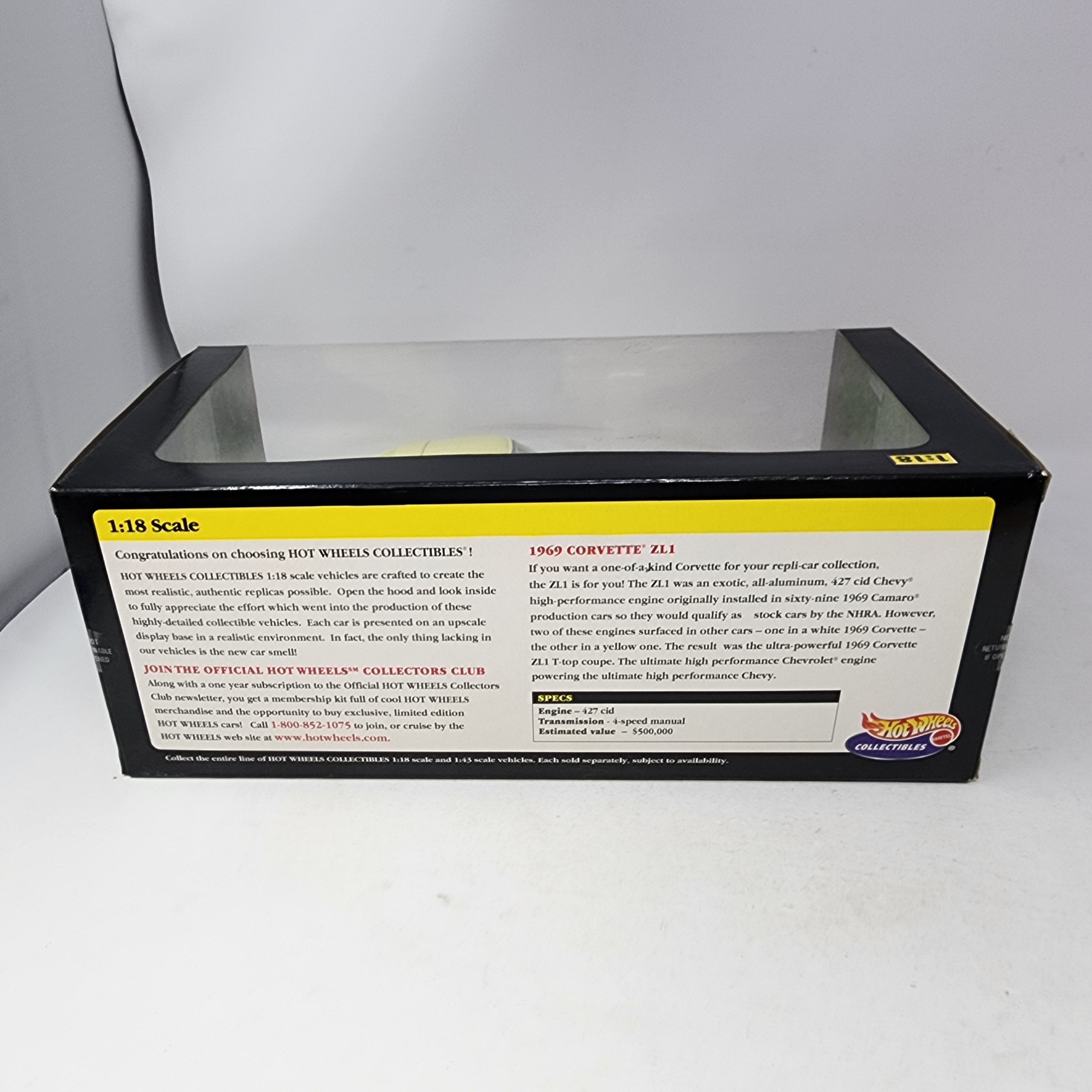 1969 Chevrolet Corvette ZL1 * YELLOW * Hot Wheels Collectibles 1/18 Scale、mySite、hgirdovlk