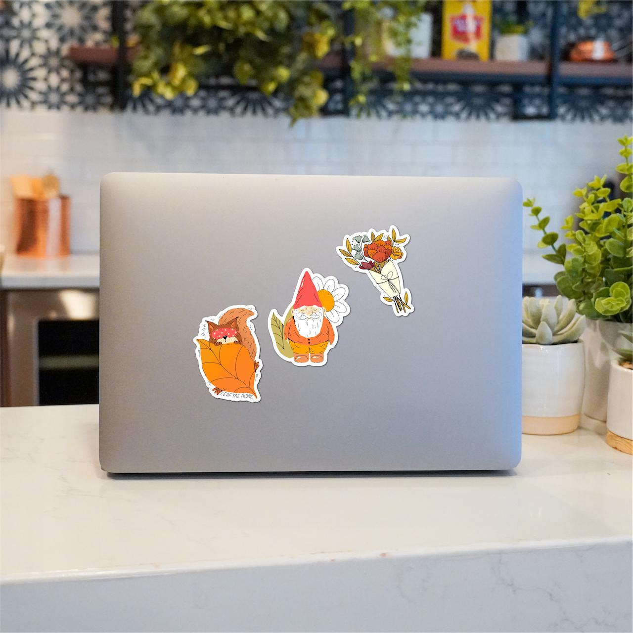  Cozy Gnome & Squirrel Stickers 3 Pack、mySite、elrpsem3k