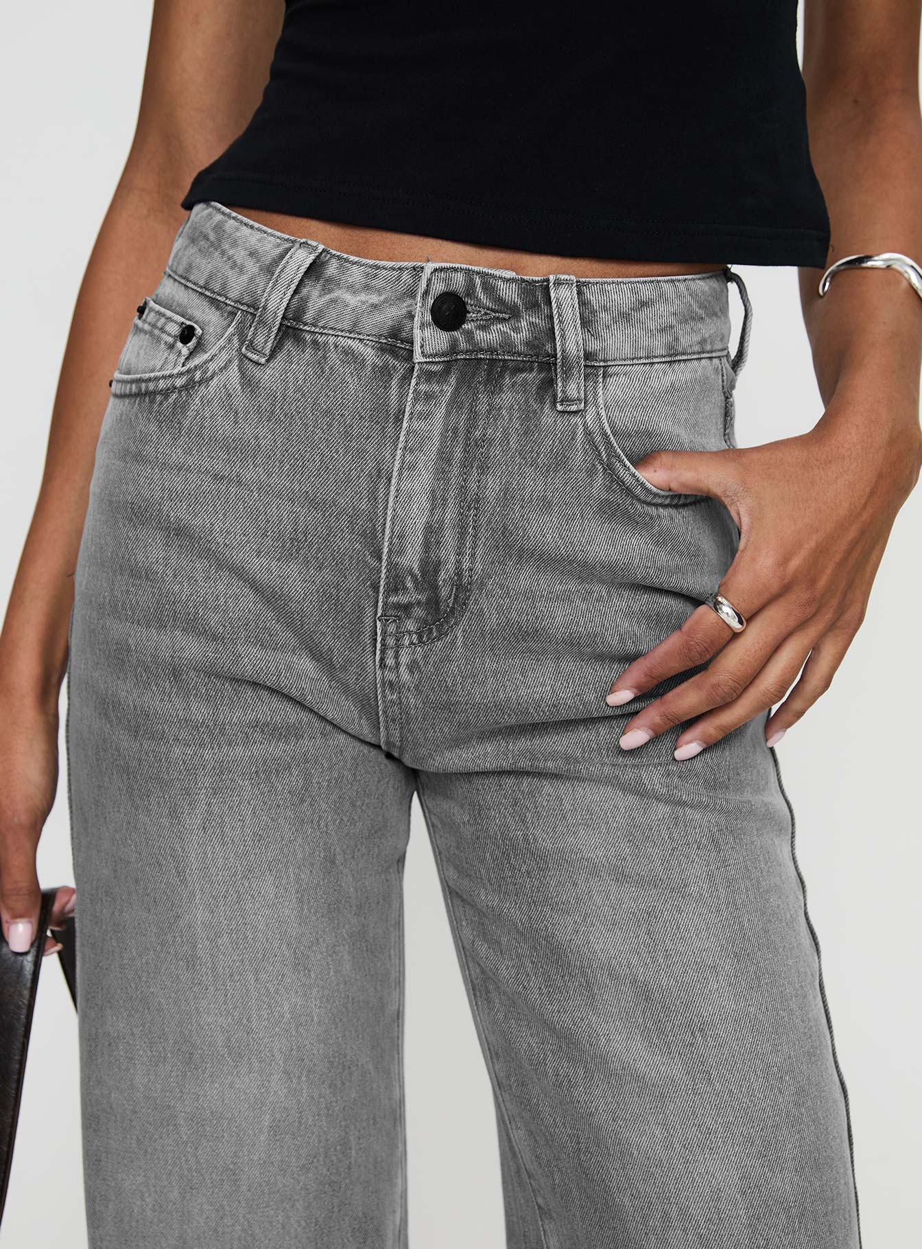 Henesey Raw Hem Jeans Washed Grey、mySite、solidvoid