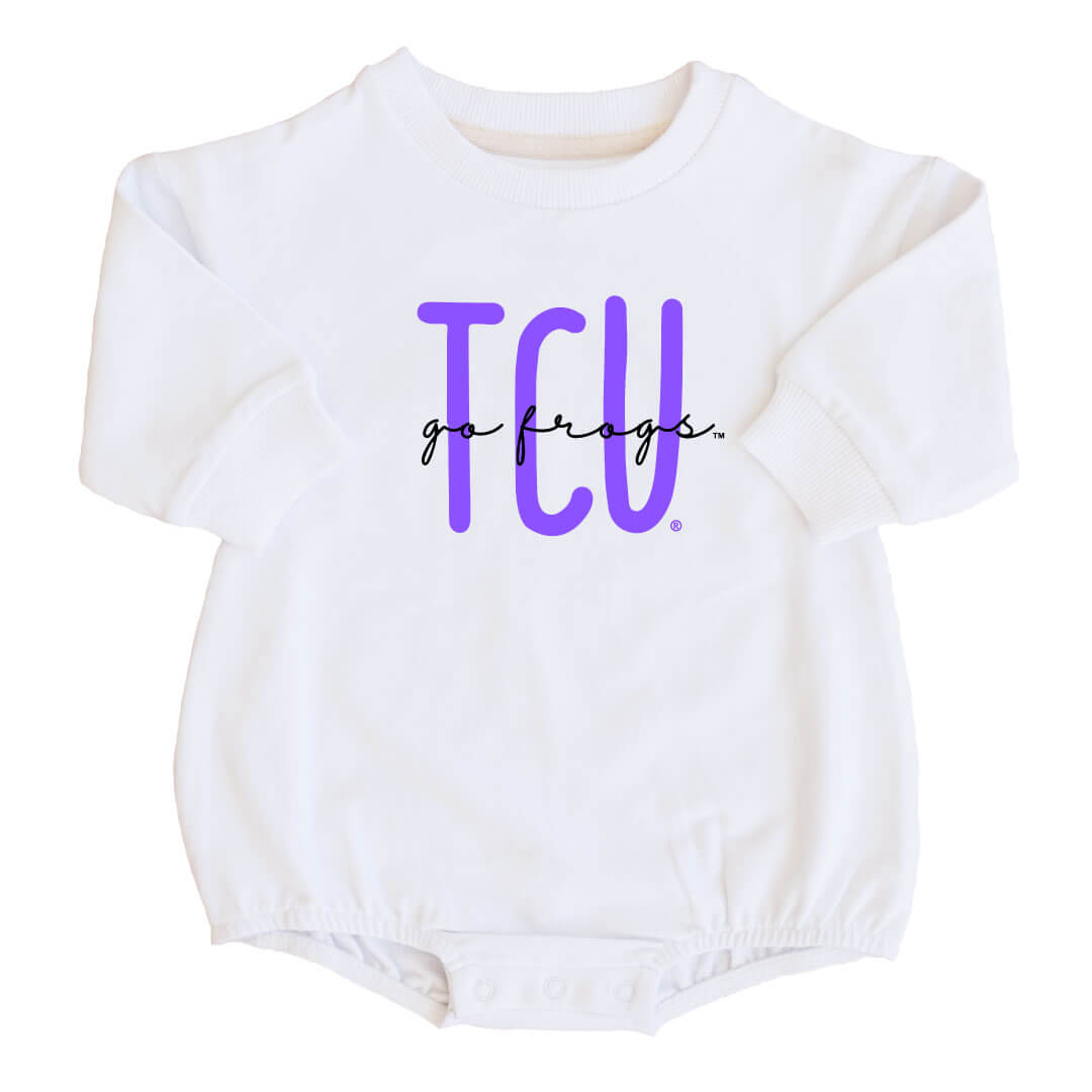  Texas Christian University | TCU Graphic Sweatshirt Bubble Romper、mySite、layawaytickets