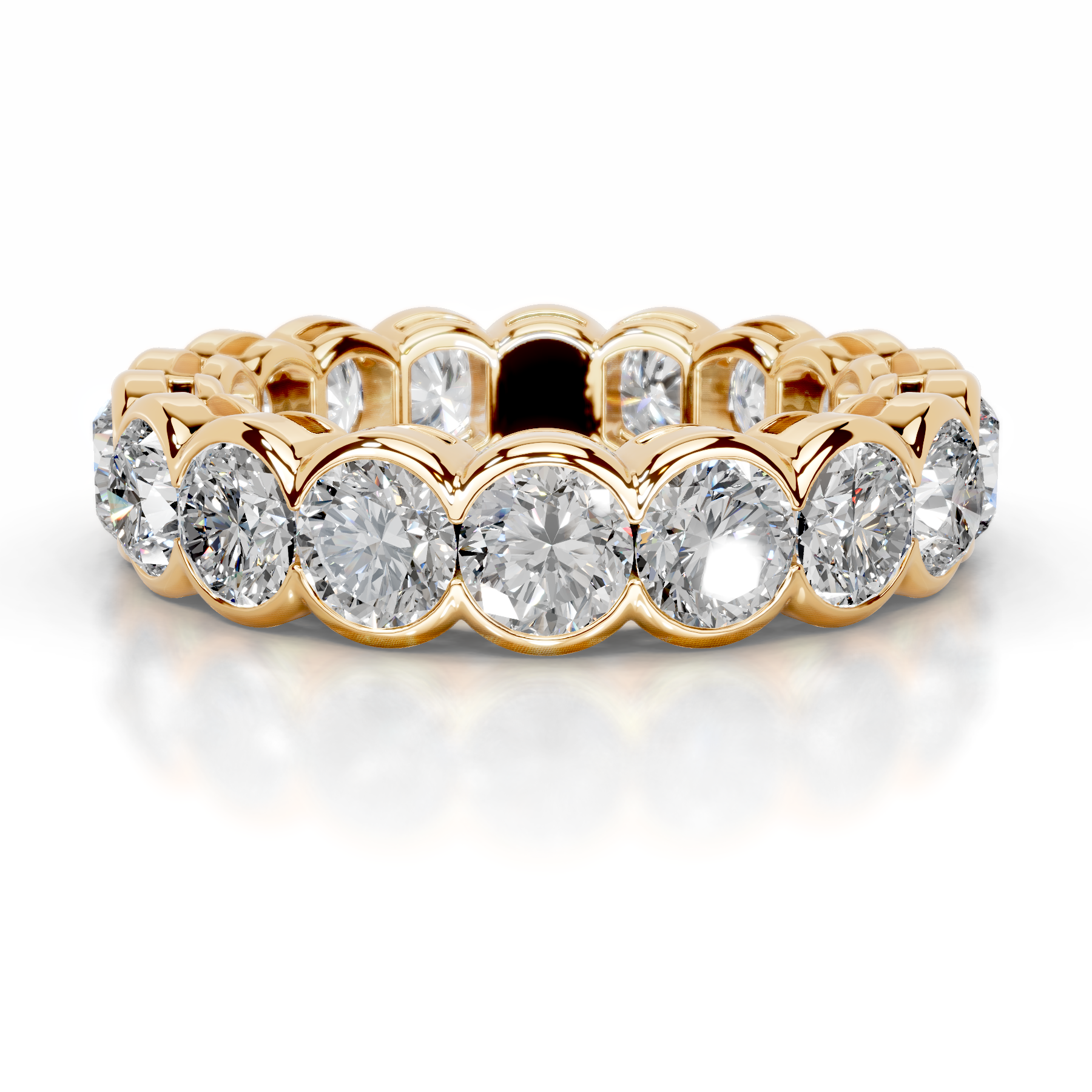 Velinda Diamond Wedding Ring (4 Carat) -18K Yellow Gold、mySite、hinf8tx79