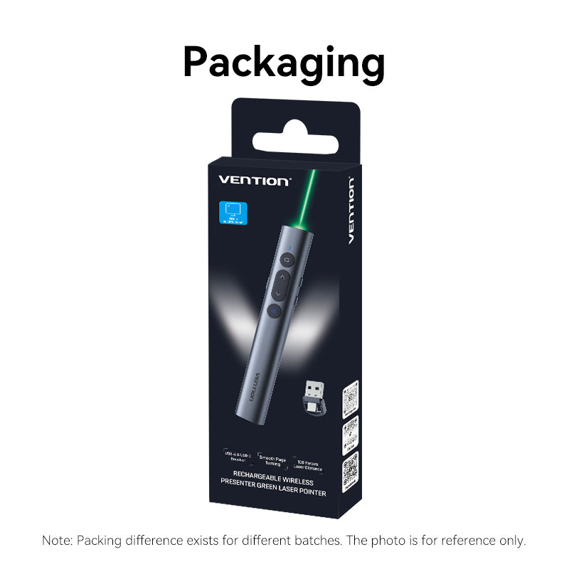 Vention Wireless PowerPoint Presentation Clicker with Green Laser Pointer、mySite、fannypackpong