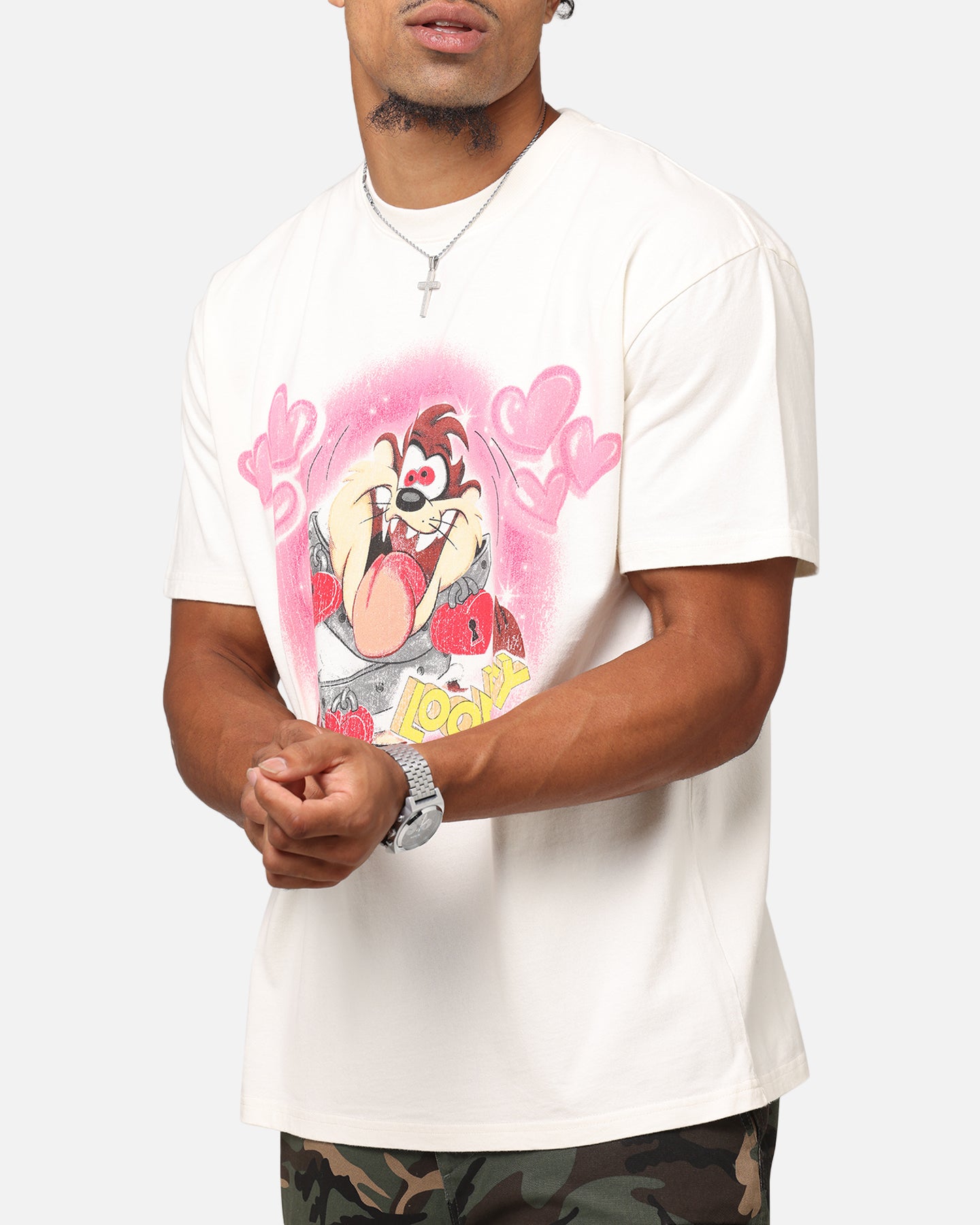 Goat Crew X Warner Bros. Looney Tunes In Love Looney Heavyweight T-Shirt Off White、mySite、zt4zffjzw
