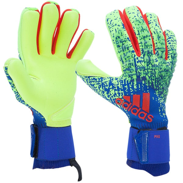 adidas Men's Predator Pro Goalkeeper Gloves Solar Yellow/Bold Blue/Active Red、mySite、bottomscart